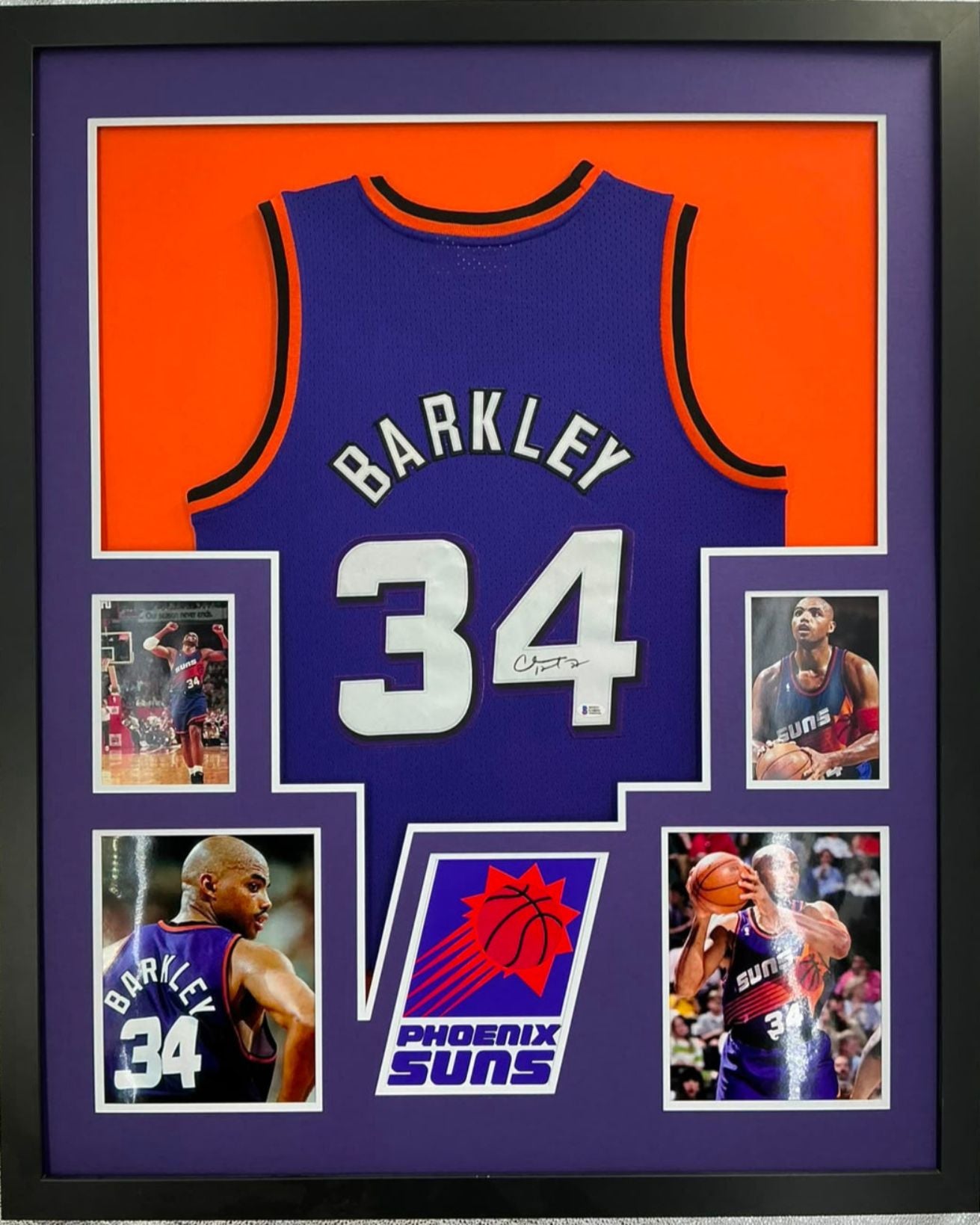Phoenix Suns Charles Barkley Signed Jersey Framed