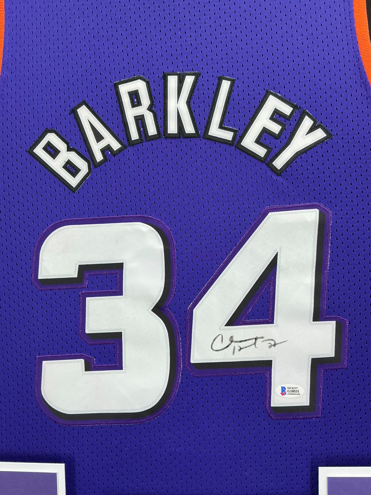 Phoenix Suns Charles Barkley Signed Jersey Framed
