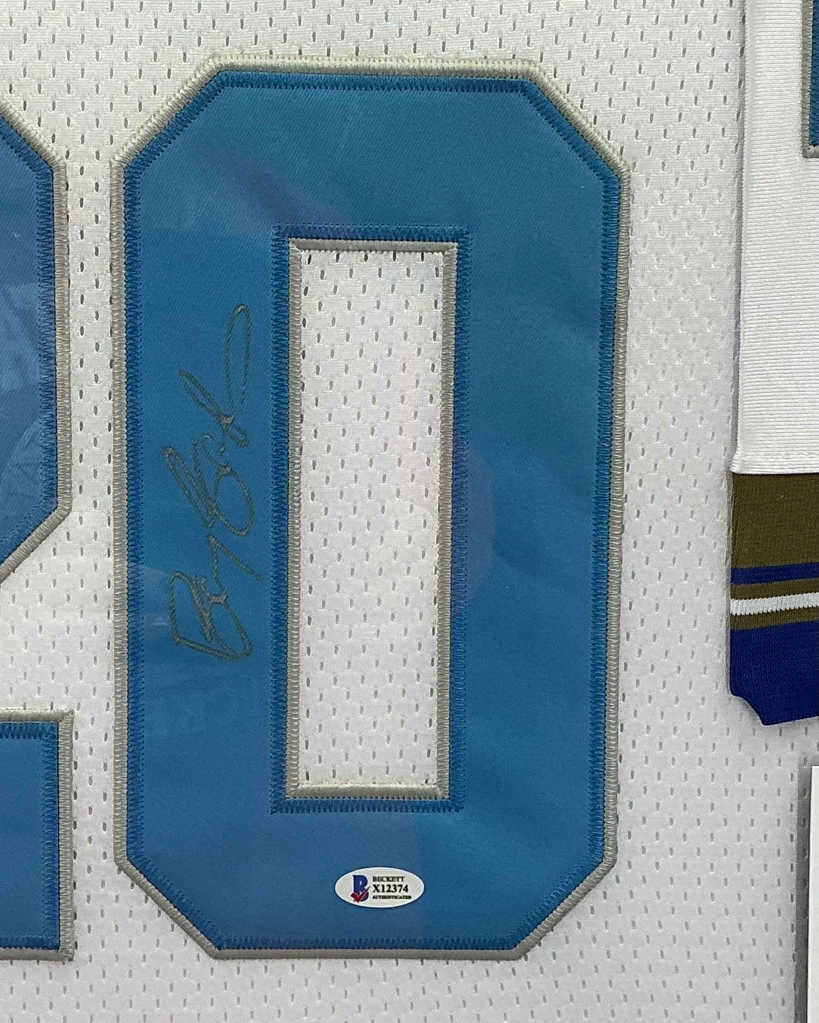 Detroit Lions Barry Sanders Signed Jersey Framed