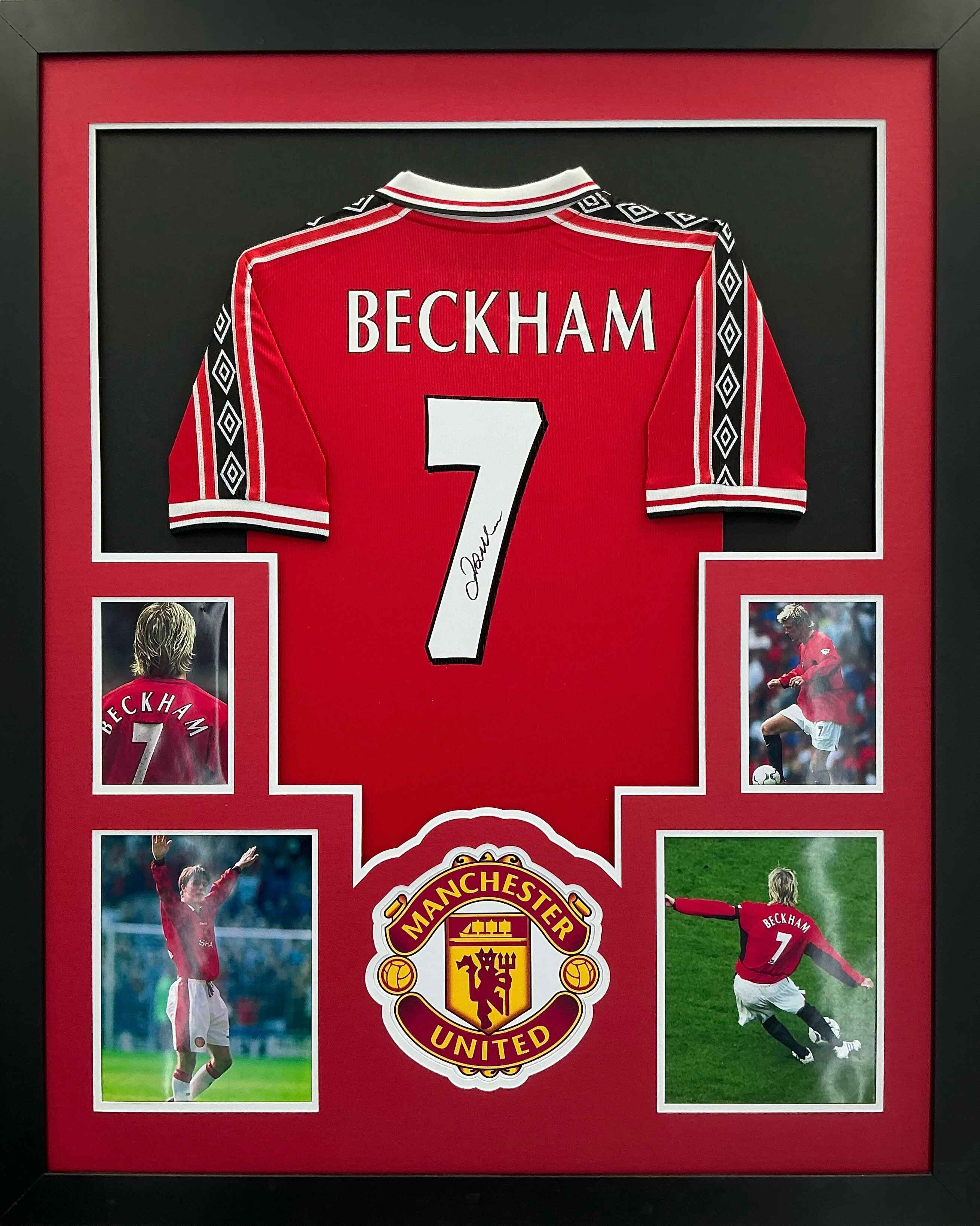 Manchester United David Beckham Signed Jersey Framed