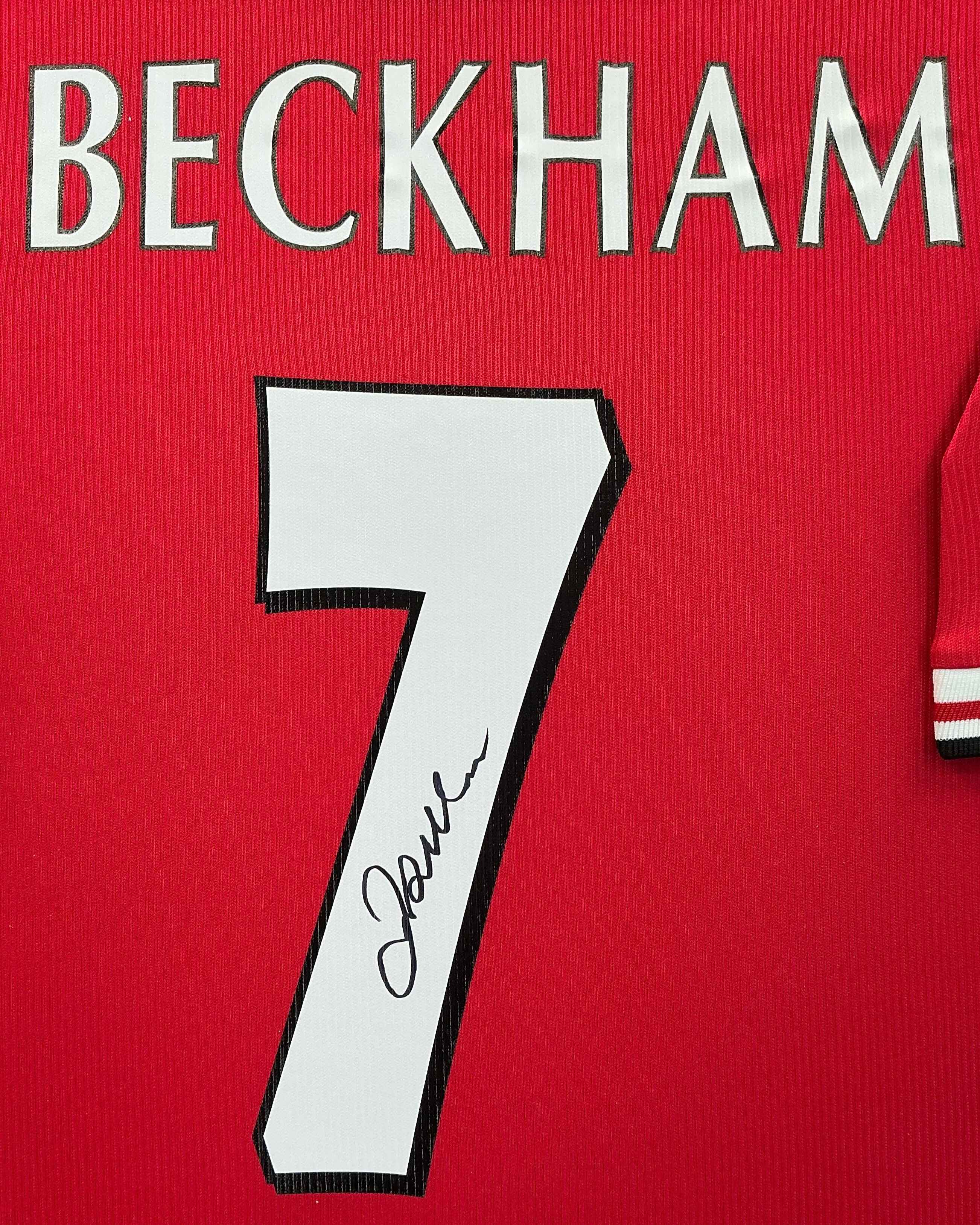 Manchester United David Beckham Signed Jersey Framed