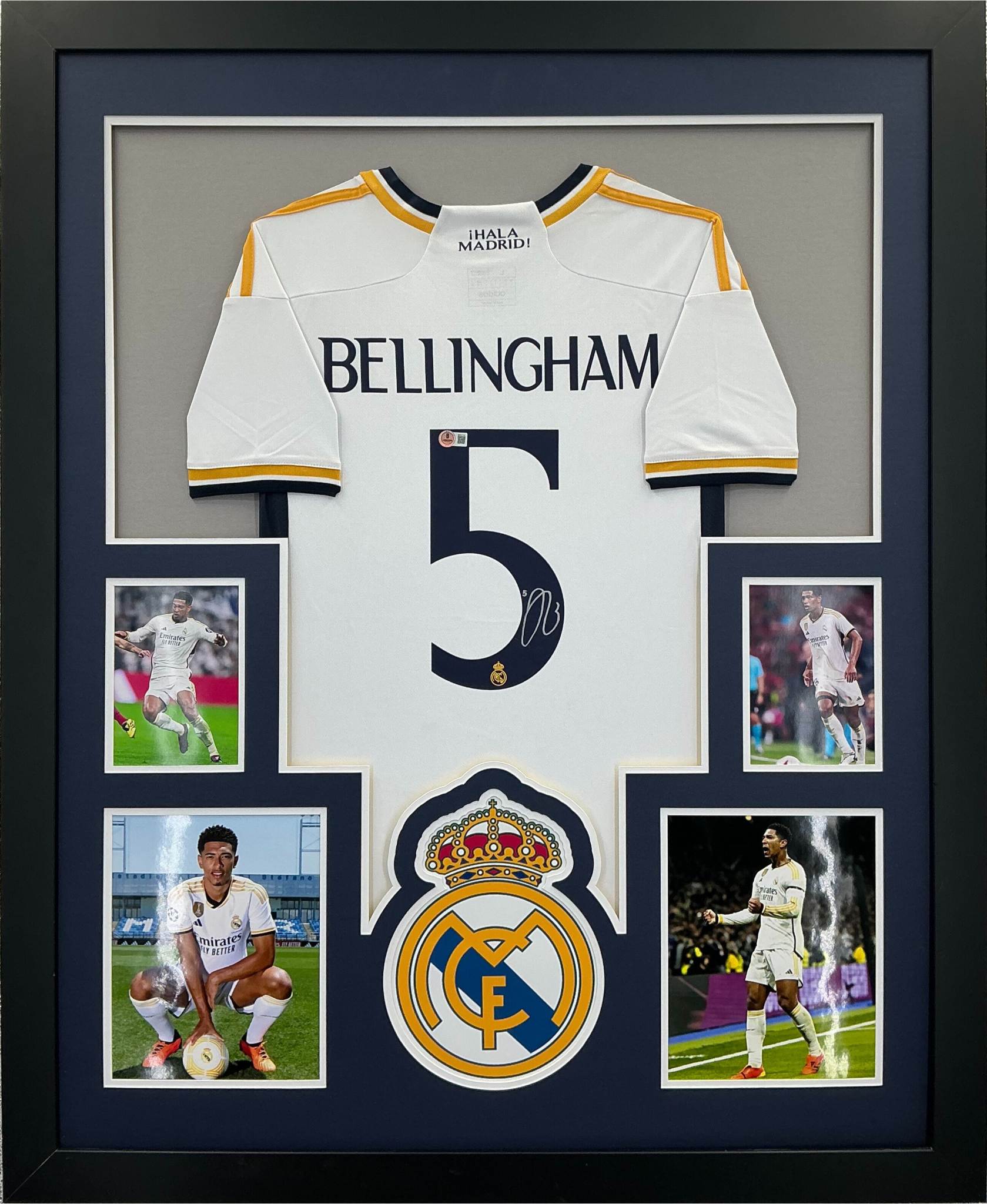 Real Madrid Jude Bellingham Signed Jersey Framed