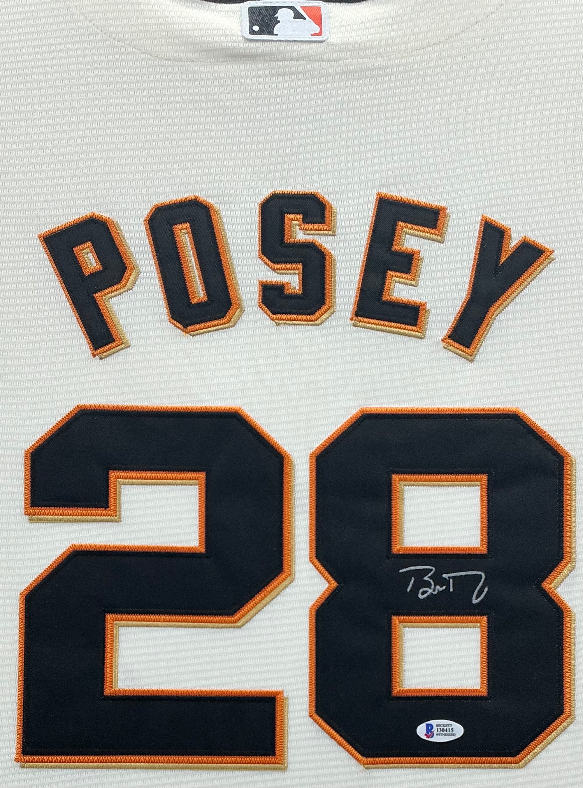 San Francisco Giants Buster Posey Signed Jersey Framed