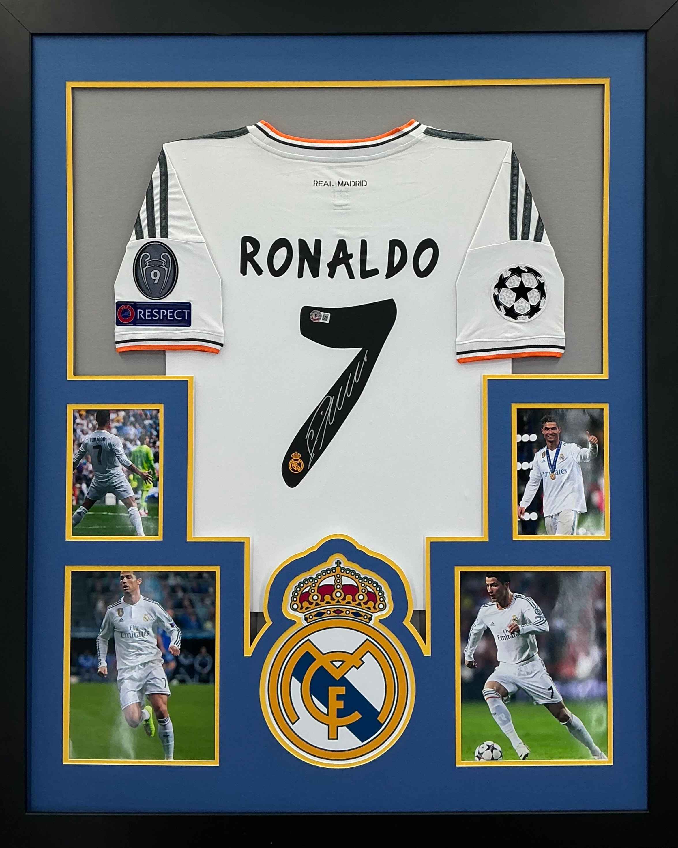 Real Madrid Cristiano Ronaldo Signed Jersey Framed