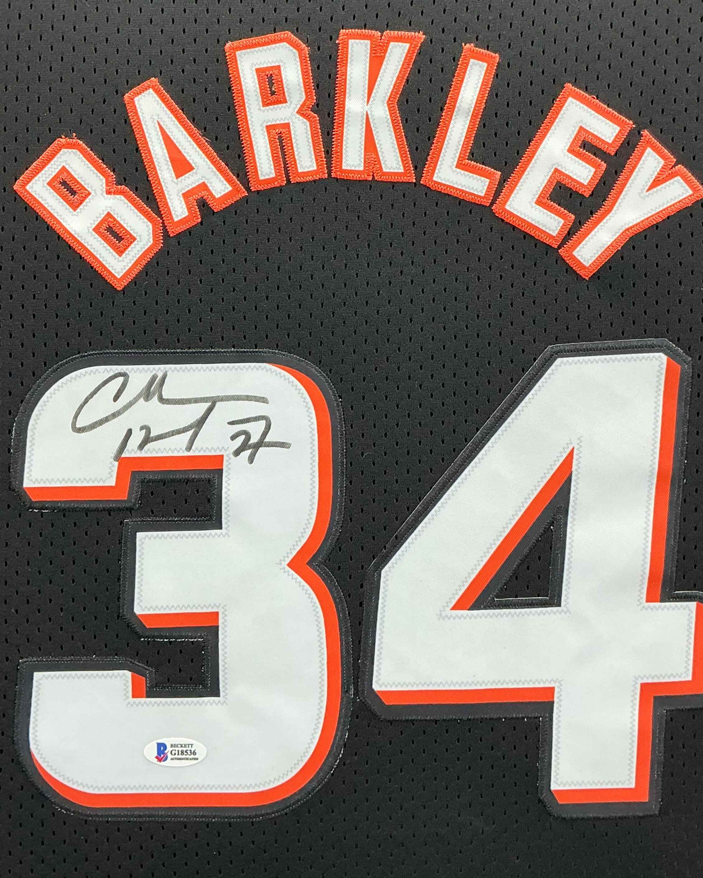 Phoenix Suns Charles Barkley Signed Jersey Framed