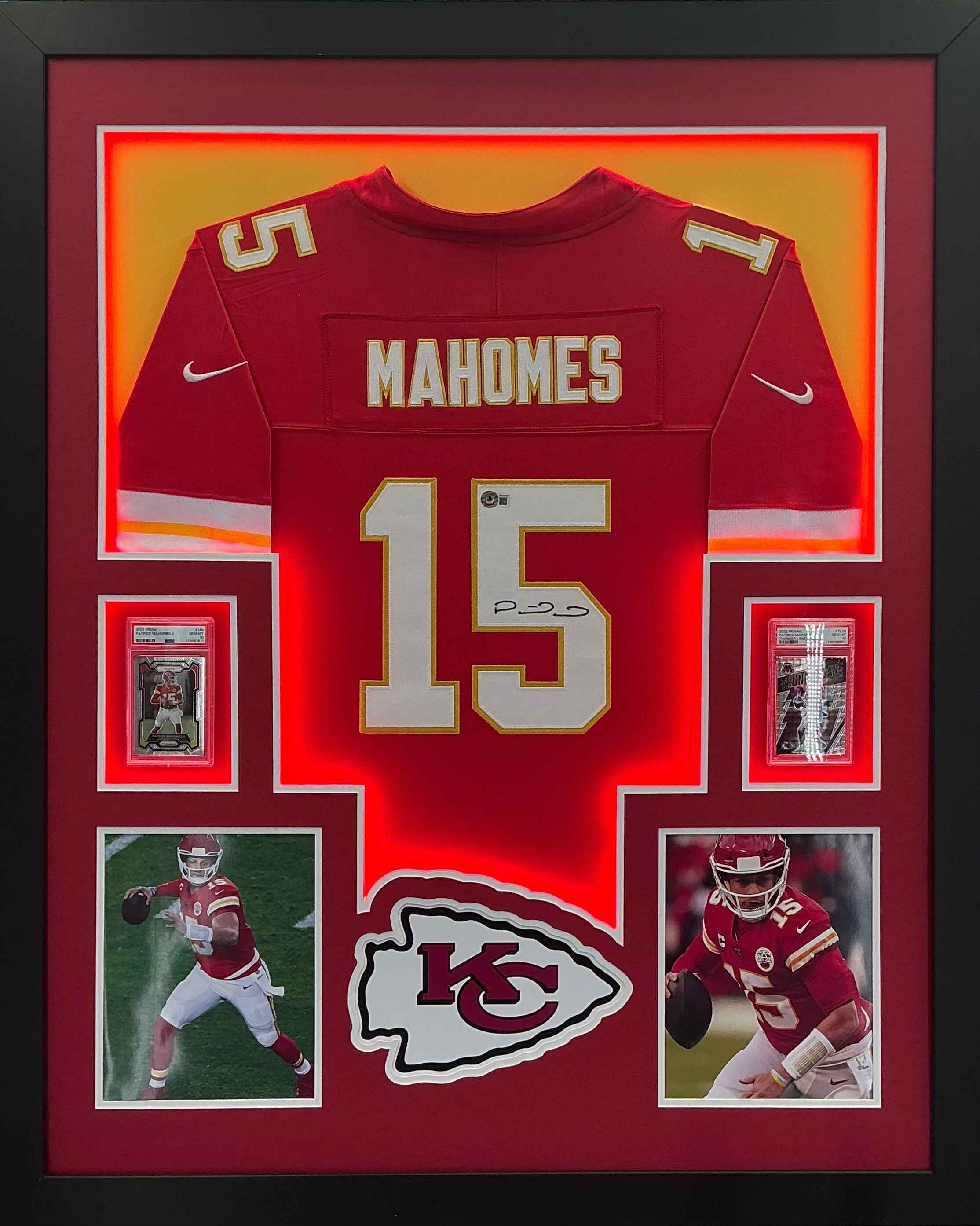 Kansas City Chiefs Patrick Mahomes Signed Jersey Framed