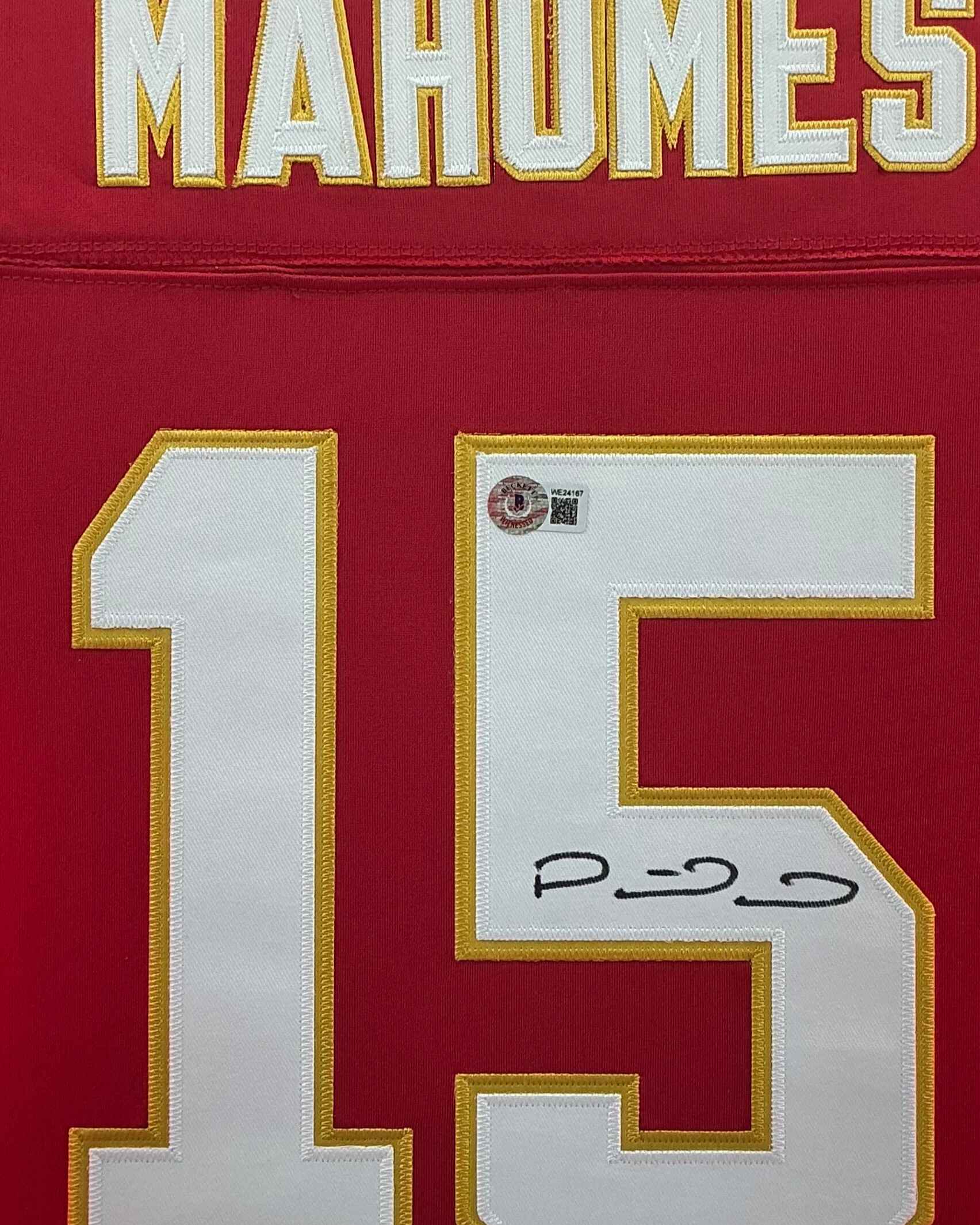 Kansas City Chiefs Patrick Mahomes Signed Jersey Framed