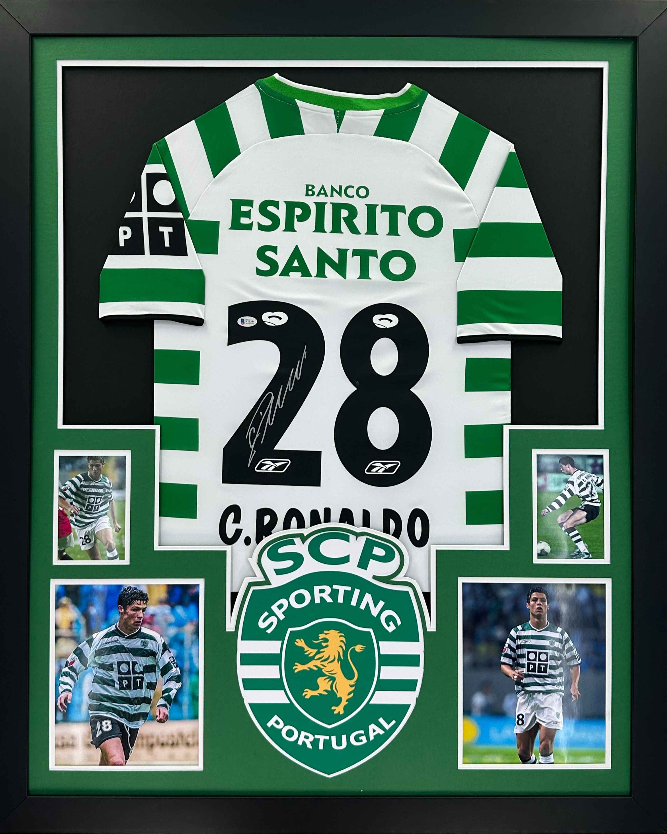 Sporting Cristiano Ronaldo Signed Jersey Framed