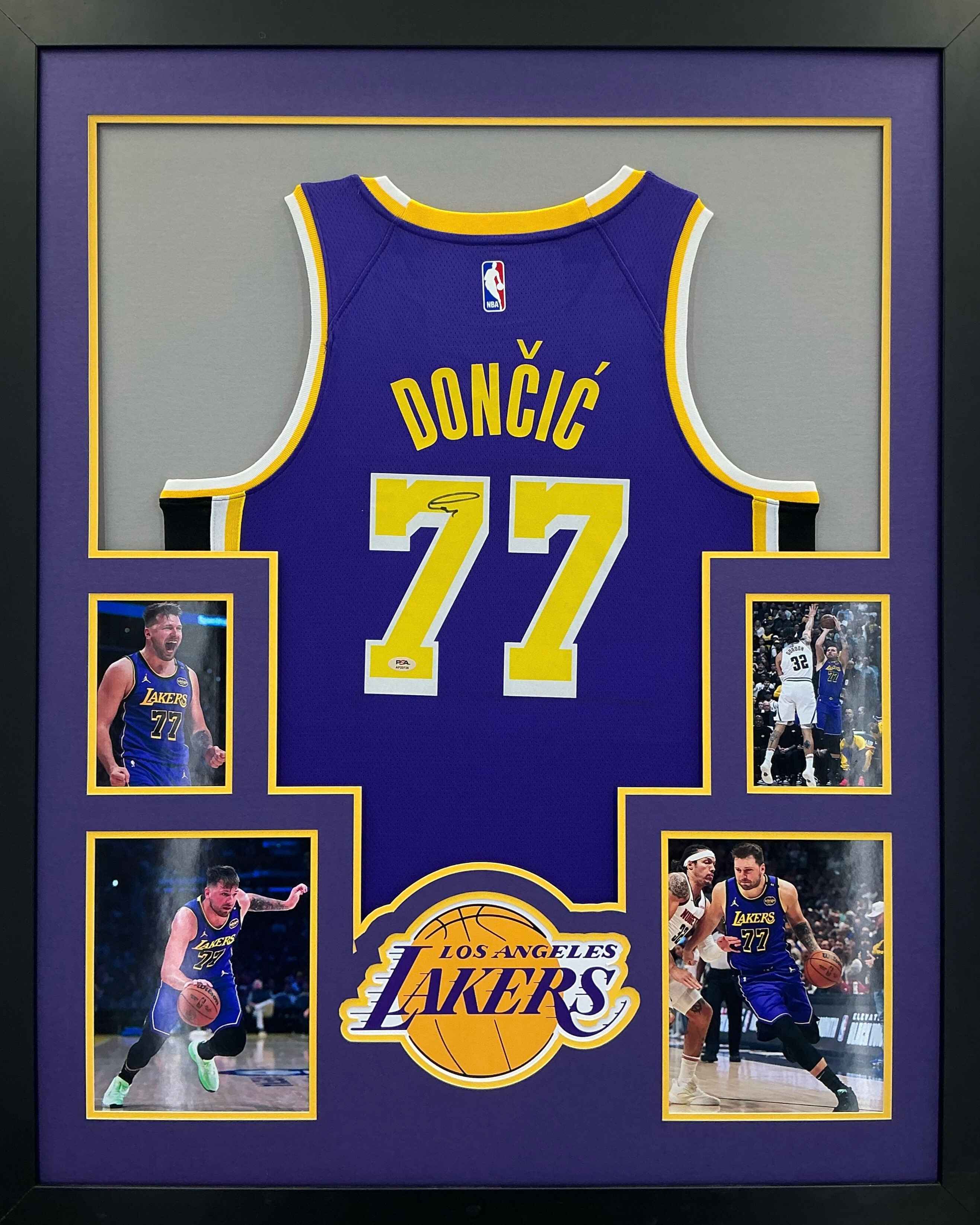 Los Angeles Lakers Luka Doncic Signed jersey Framed