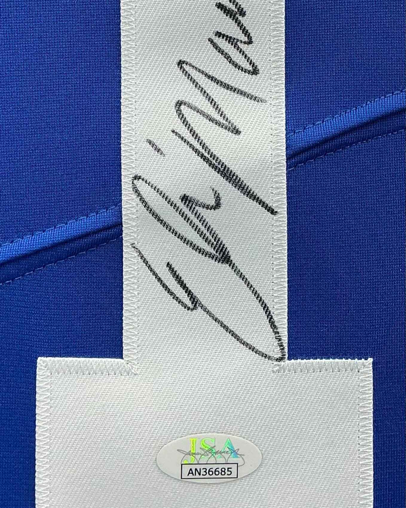 New York Giants Eli Manning Signed Jersey Framed