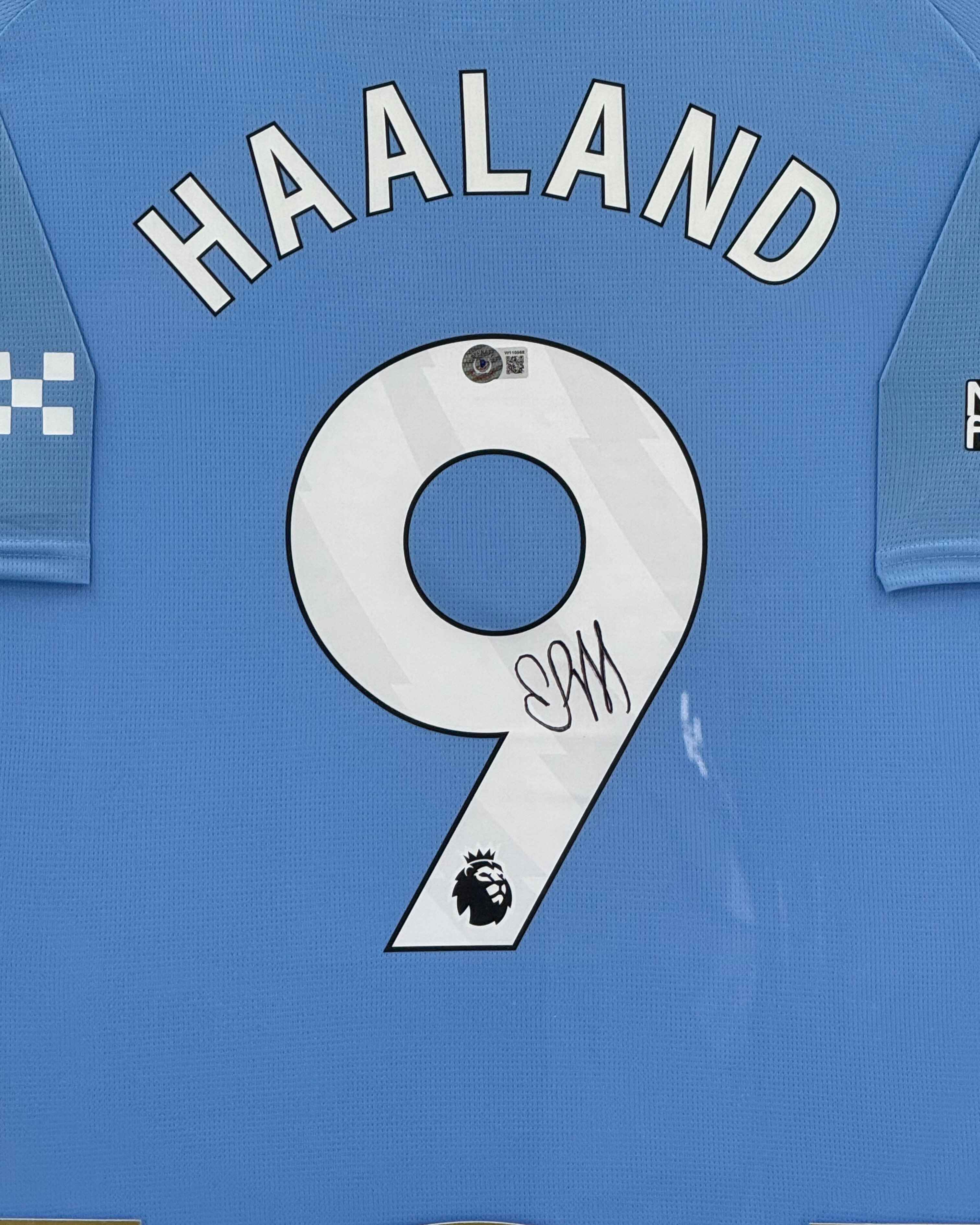 Manchester City Erling Haaland Signed Jersey Framed