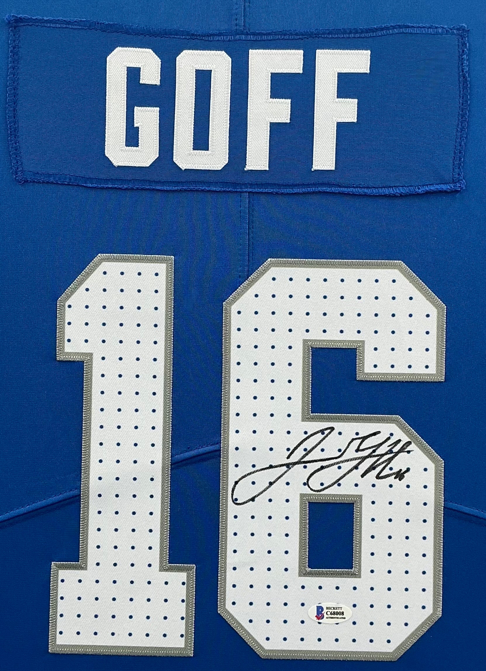 Detroit Lions Jared Goff Signed Jersey
