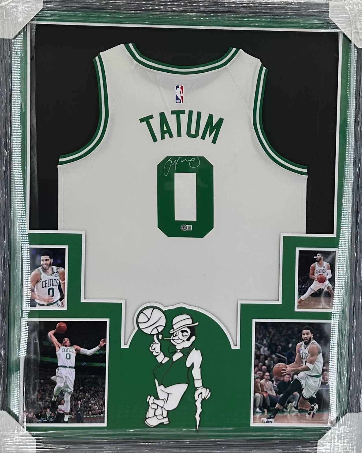 Boston Celtics Jayson Tatum Signed Jersey Framed