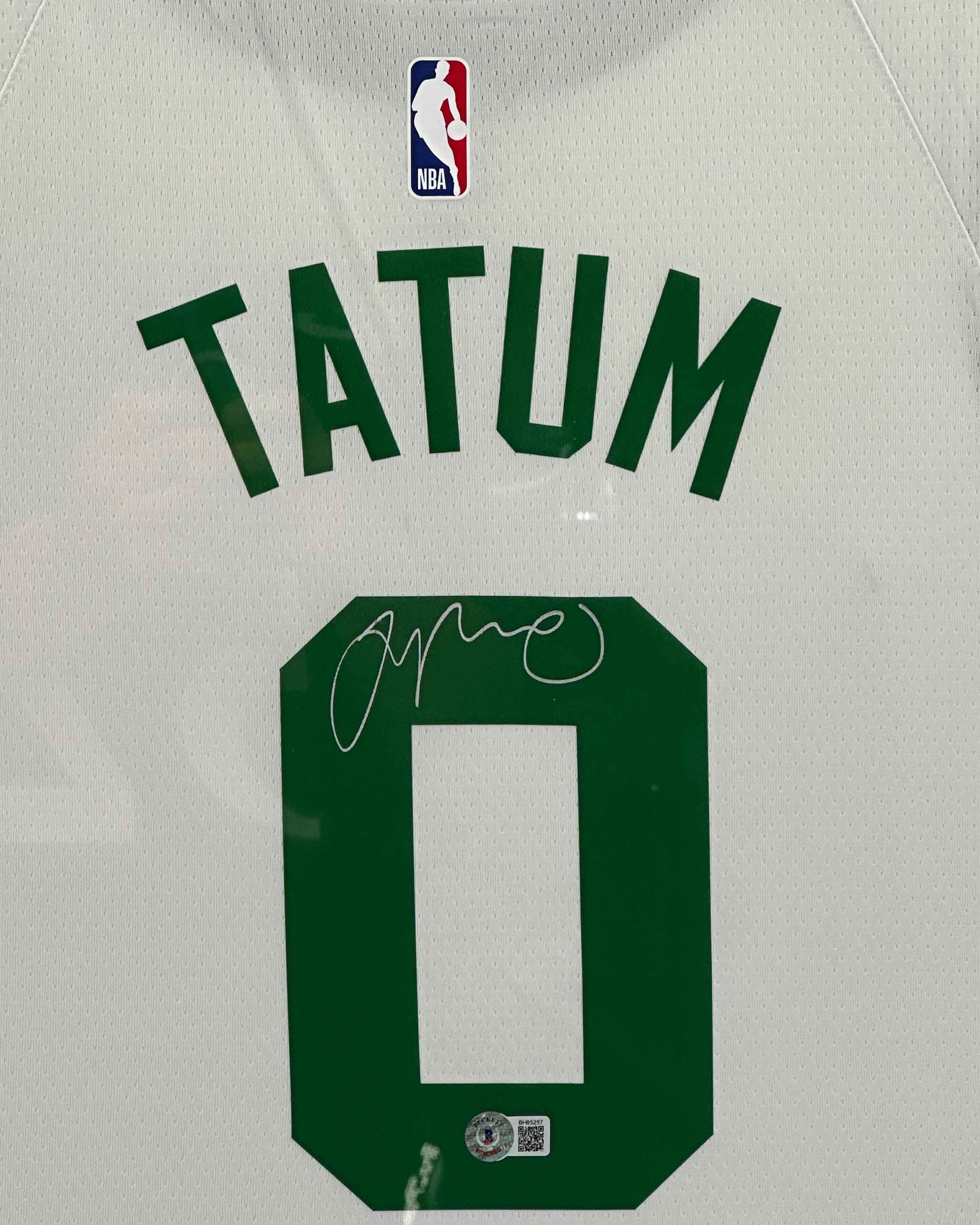 Boston Celtics Jayson Tatum Signed Jersey Framed