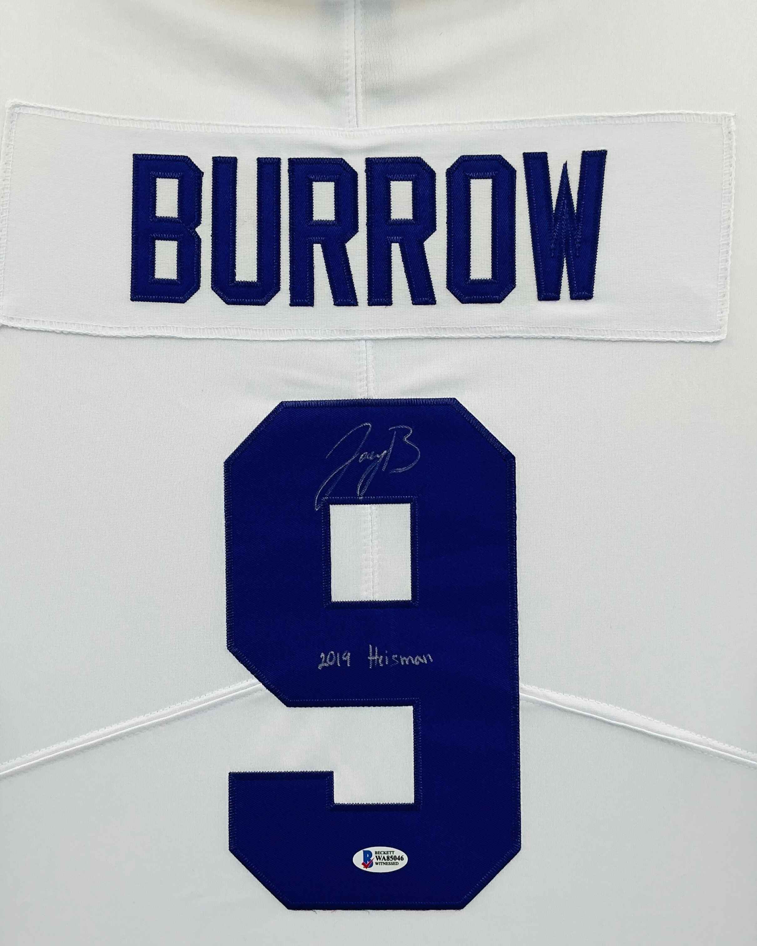 LSU Tigers Joe Burrow Signed Jersey Framed