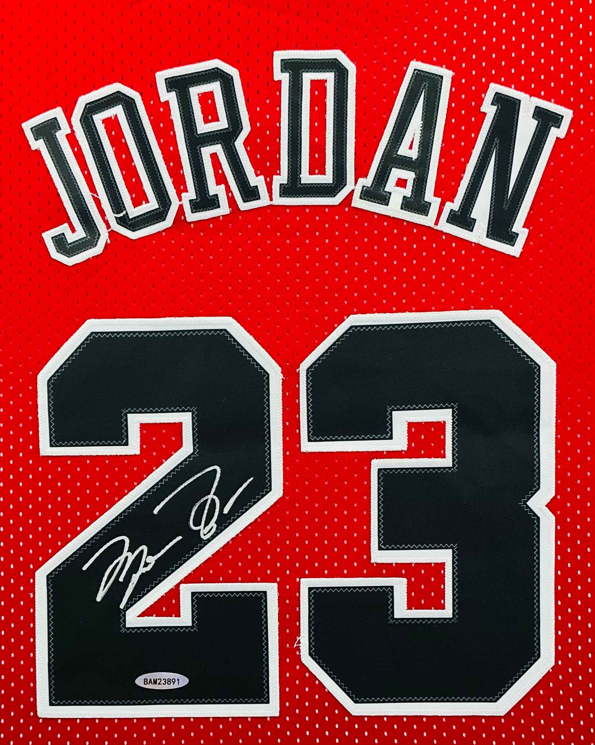 Chicago Bulls Michael Jordan Signed Jersey Framed