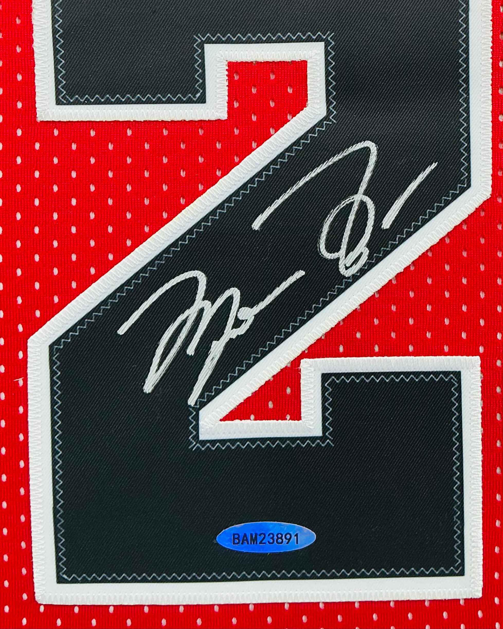 Chicago Bulls Michael Jordan Signed Jersey Framed