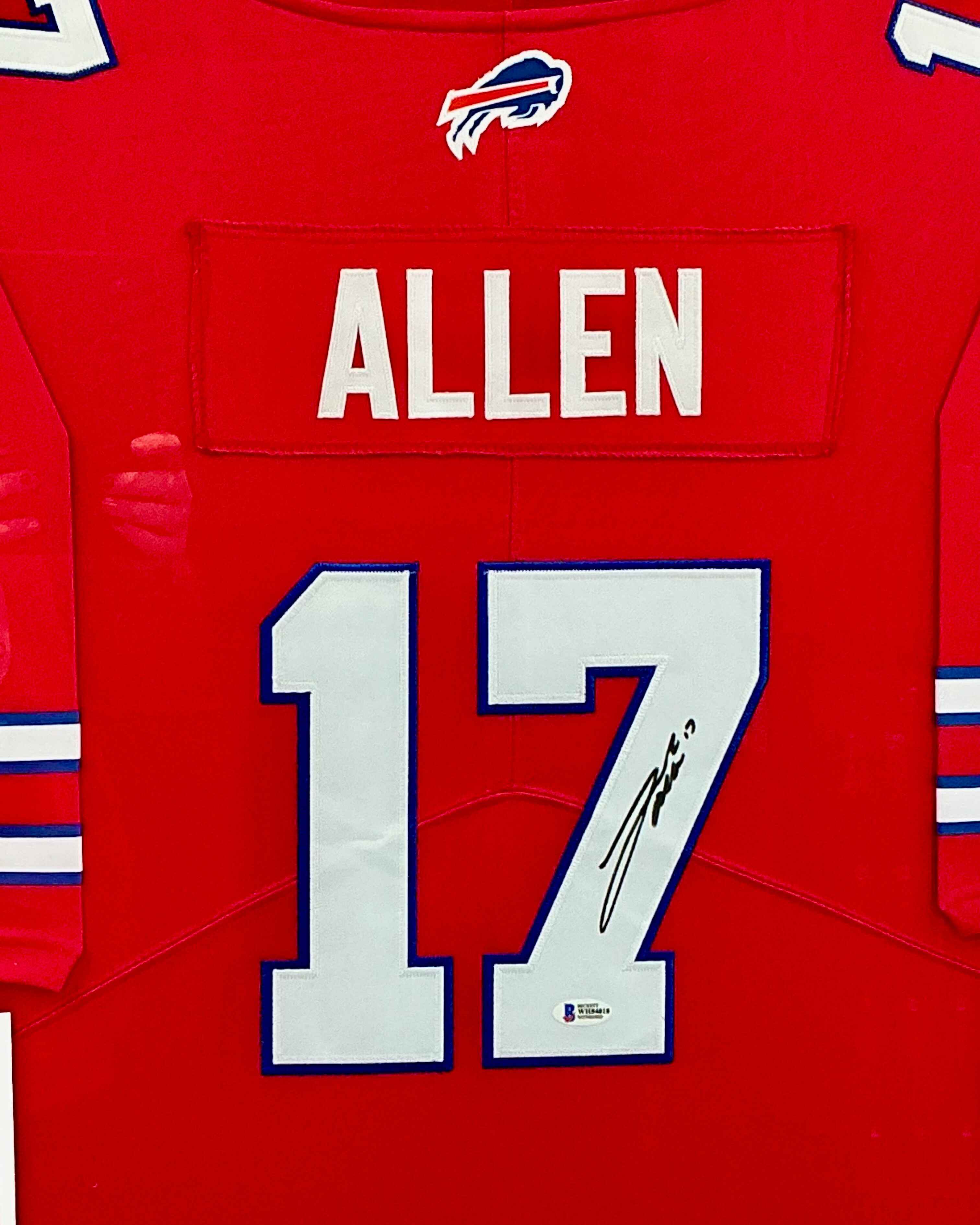 Buffalo Bills Josh Allen Signed Jersey Framed