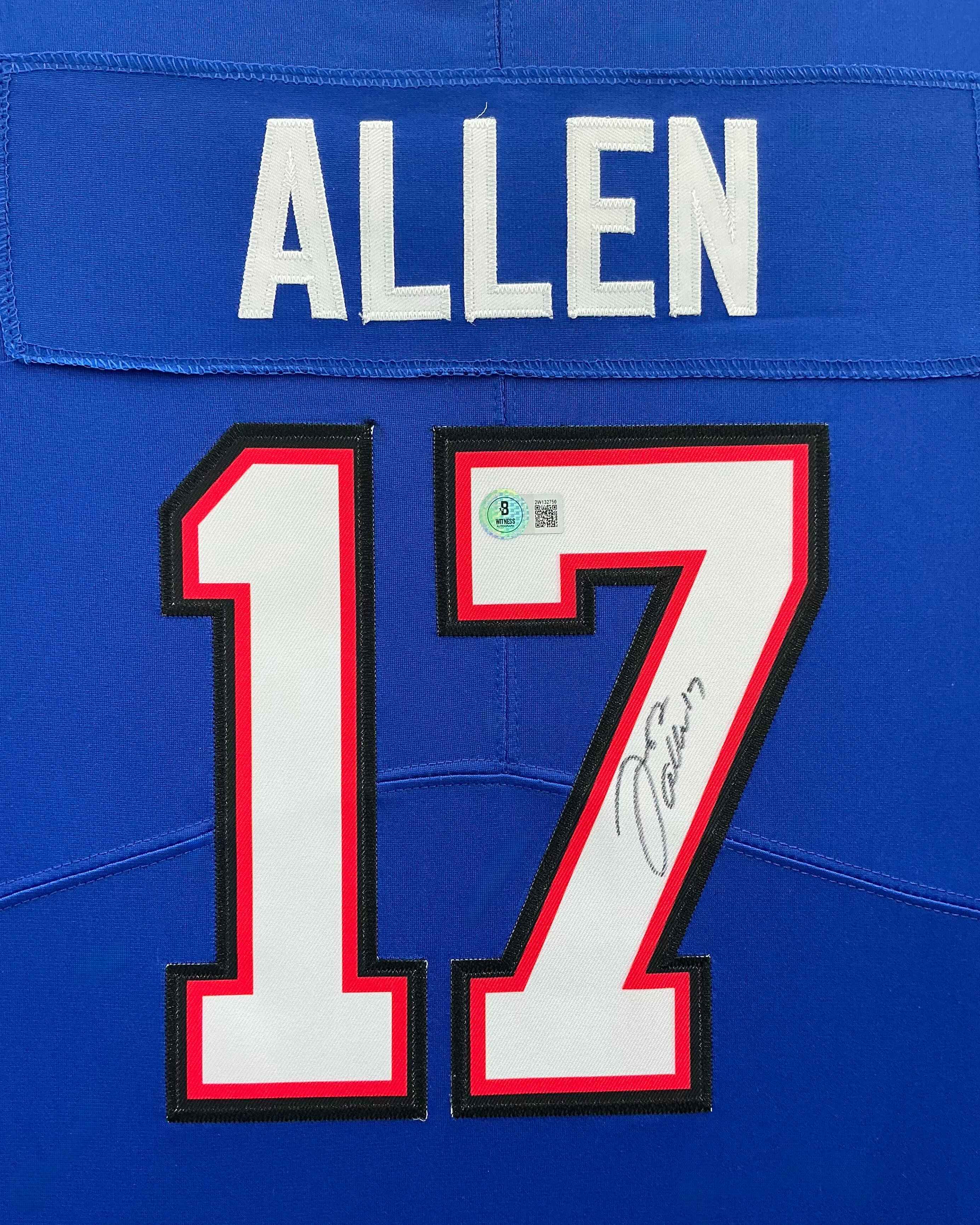 Buffalo Bills Josh Allen Signed Jersey Framed
