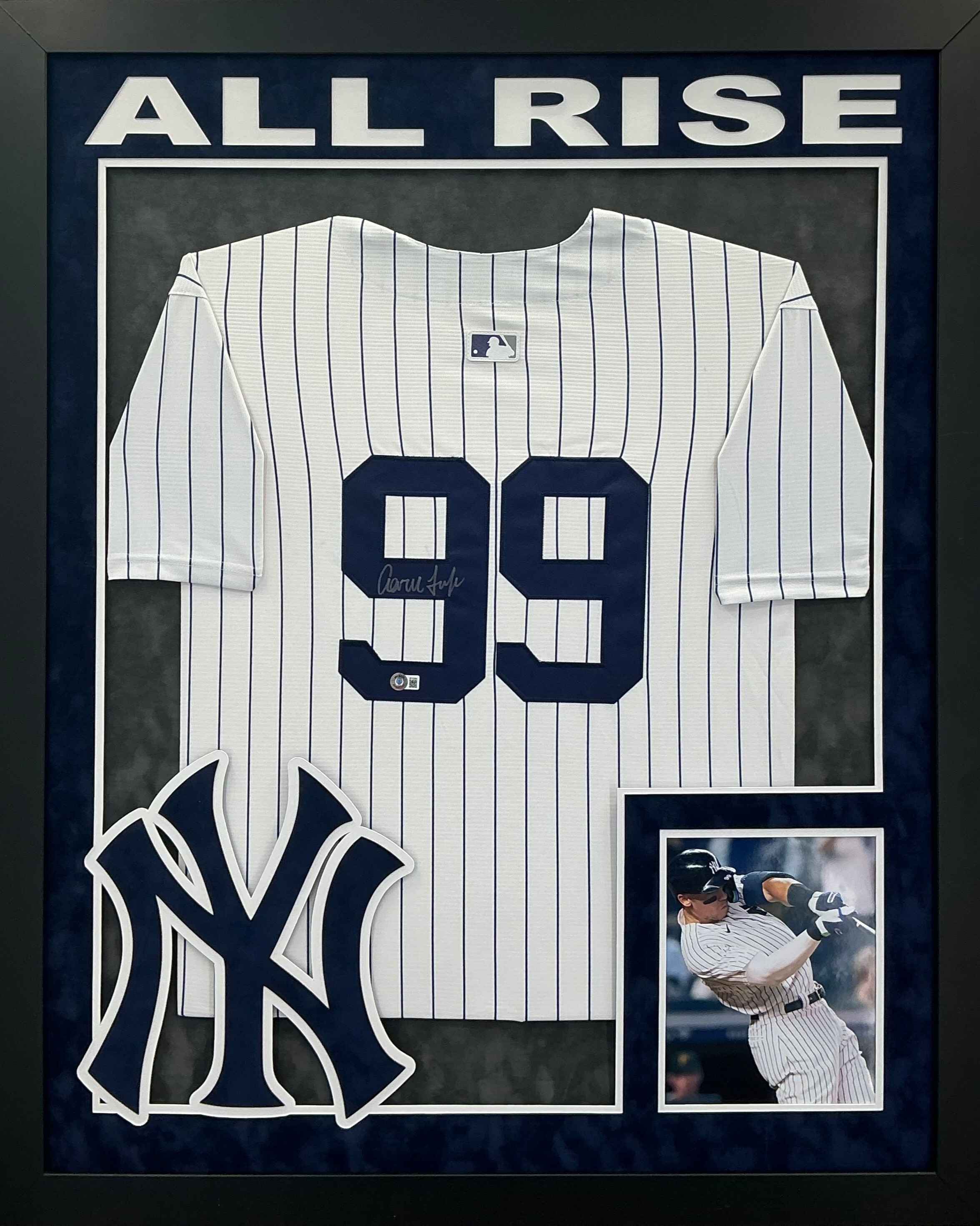 New York Yankees Aaron Judge Signed Jersey Framed