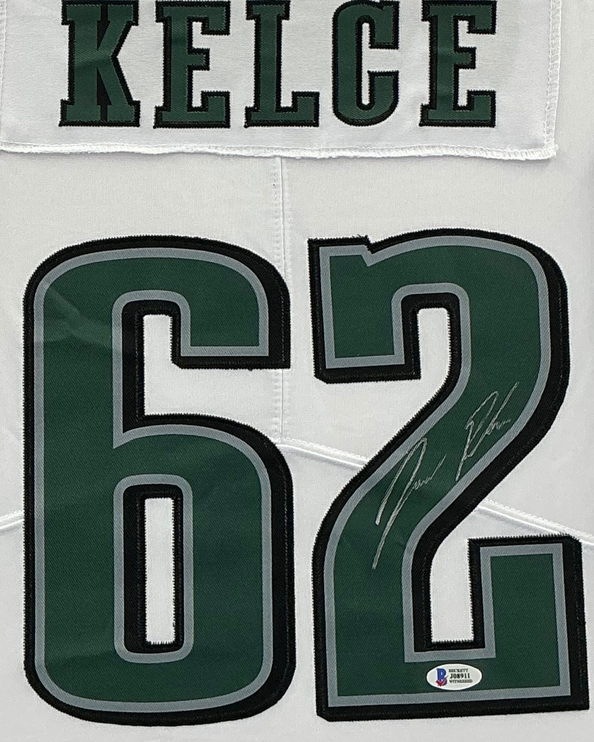 Philadelphia Eagles Jason Kelce Signed Jersey Framed