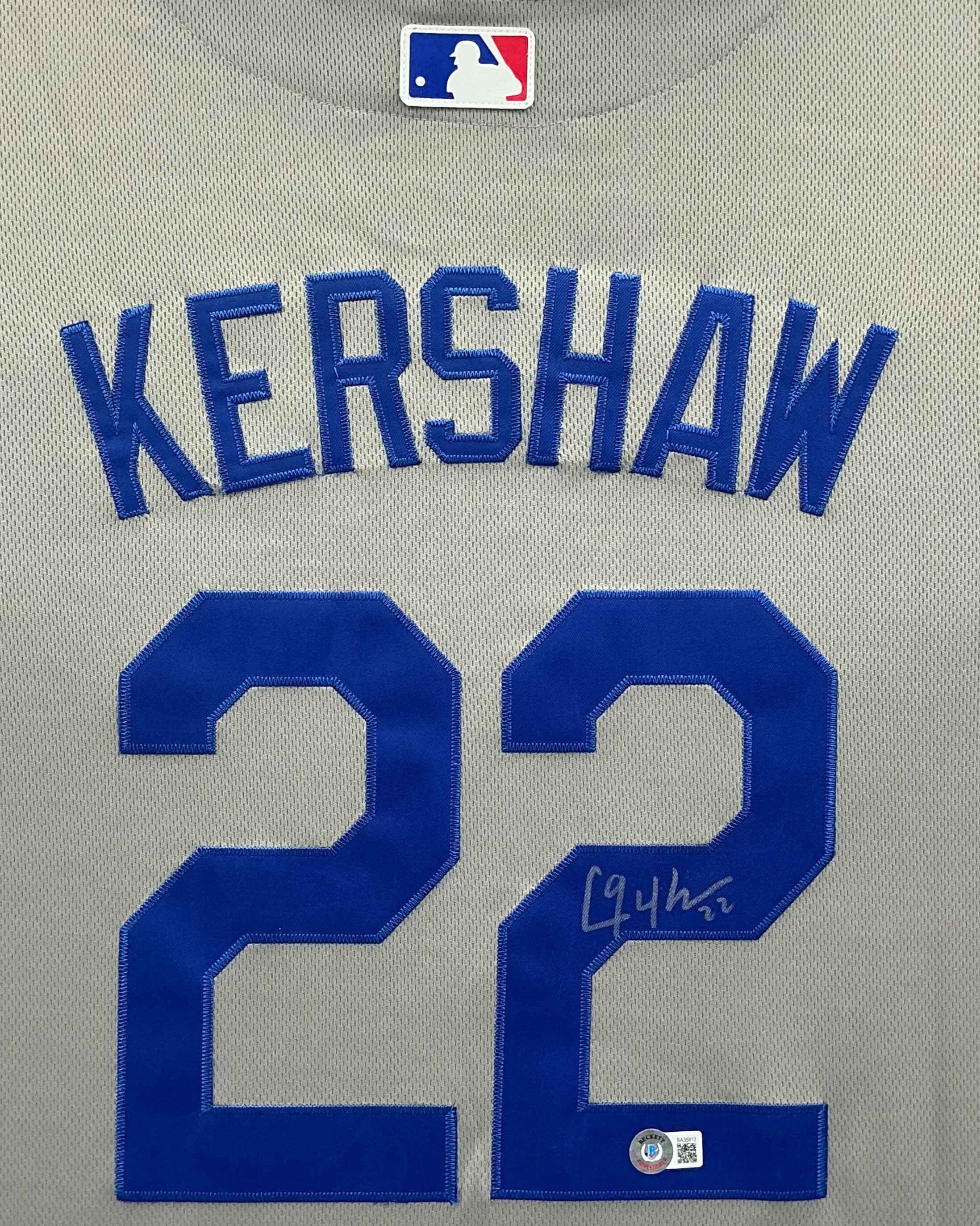 Los Angeles Dodgers Clayton Kershaw Signed Jersey Framed