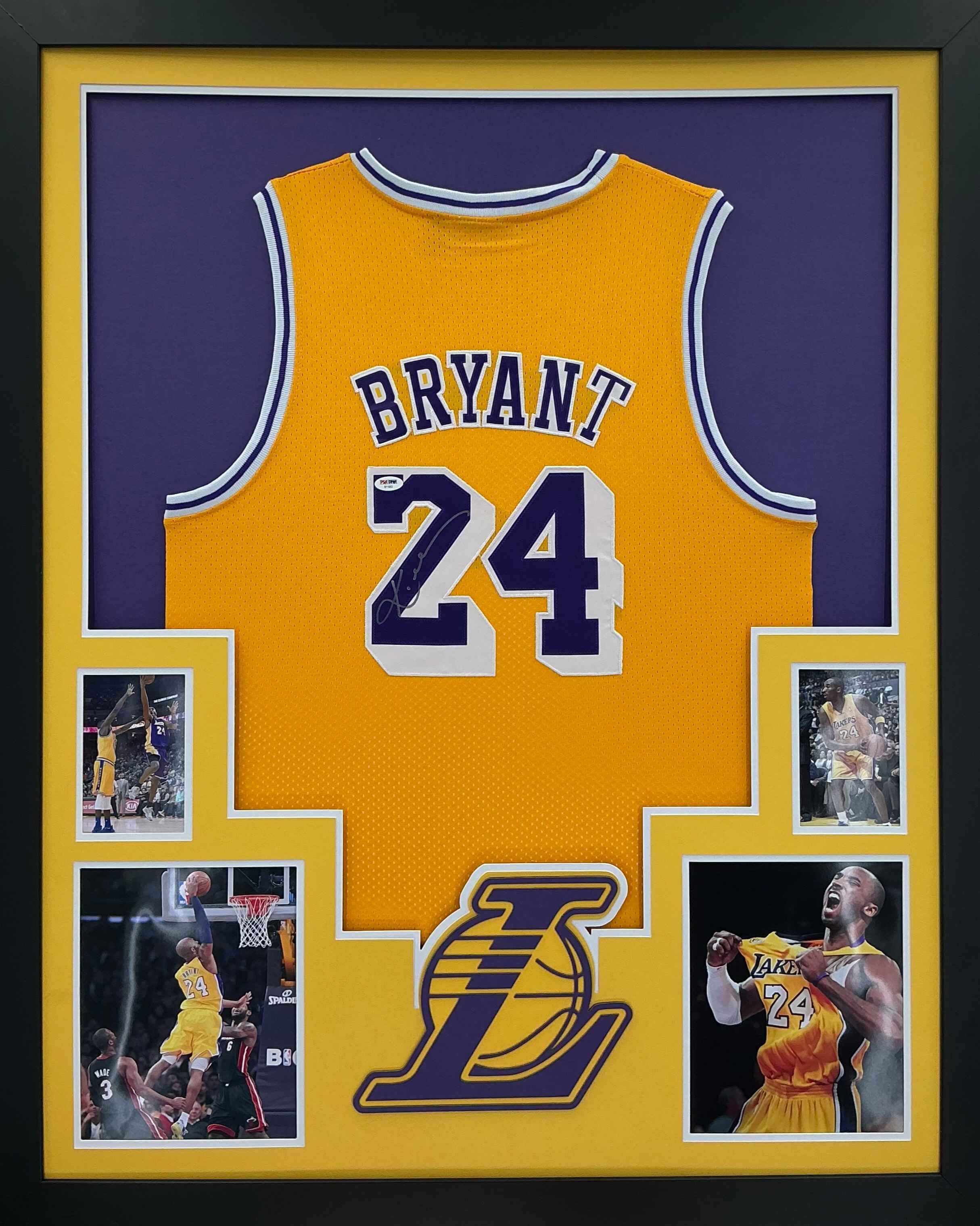 Los Angeles Lakers Kobe Bryant Signed Jersey Framed