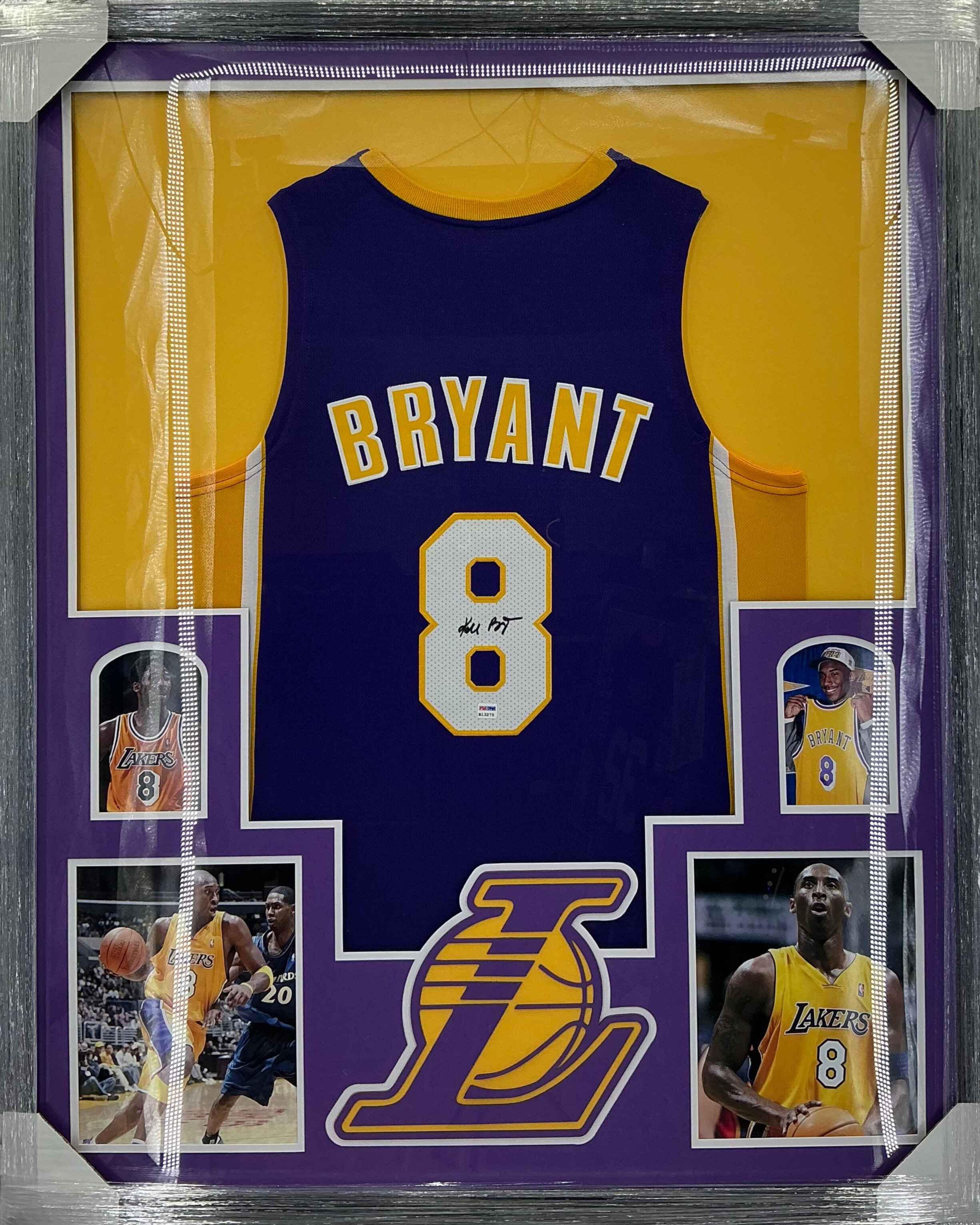 Los Angeles Lakers Kobe Bryant Signed Jersey Framed