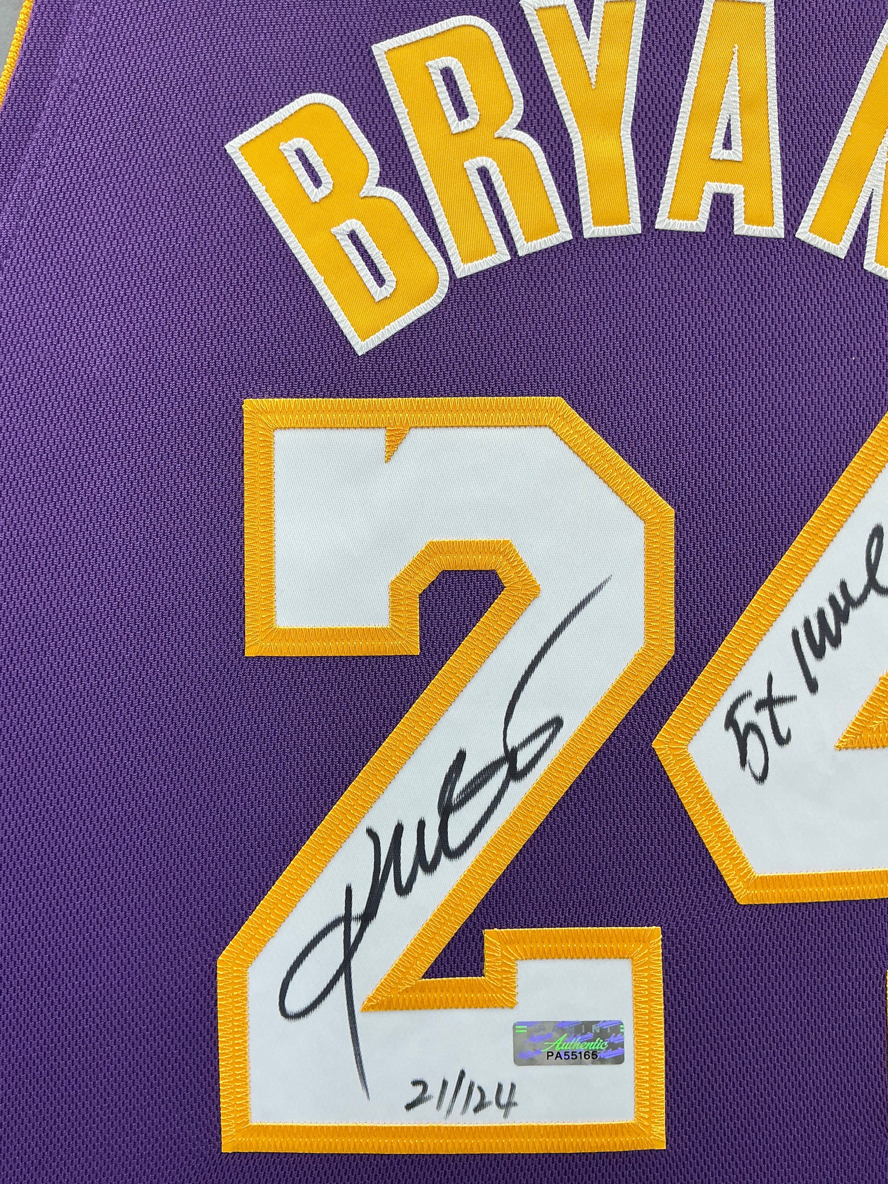 Los Angeles Lakers Kobe Bryant Signed Jersey Framed