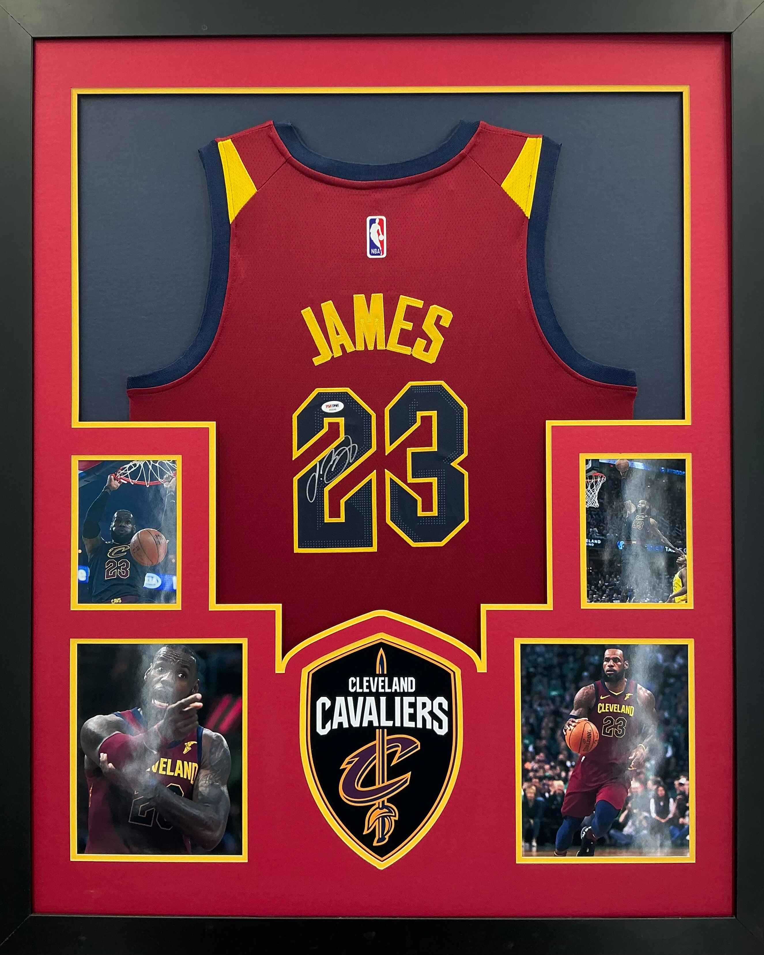 Cleveland Cavaliers LeBron James Signed Jersey Framed