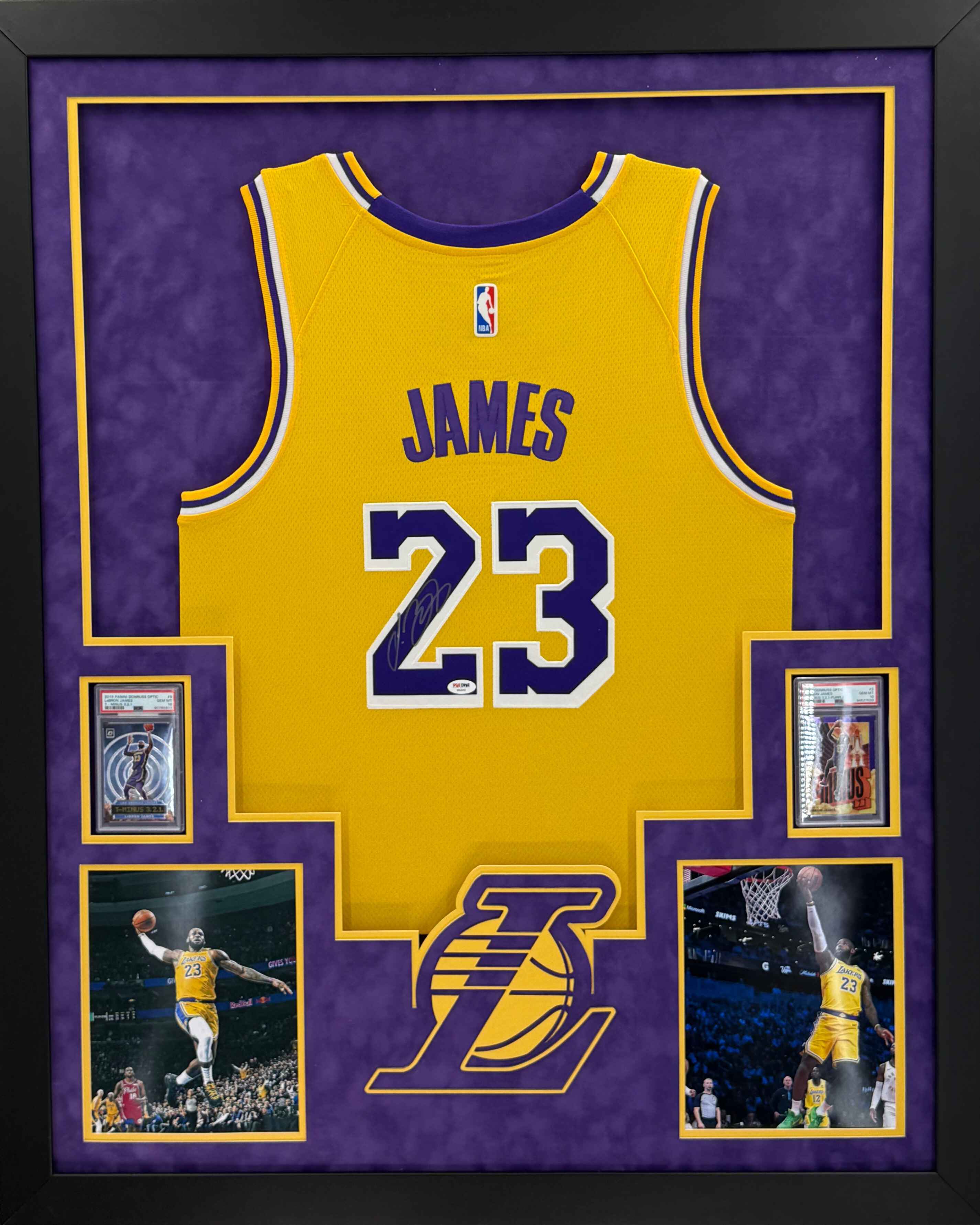 Los Angeles Lakers LeBron James Signed Jersey Framed