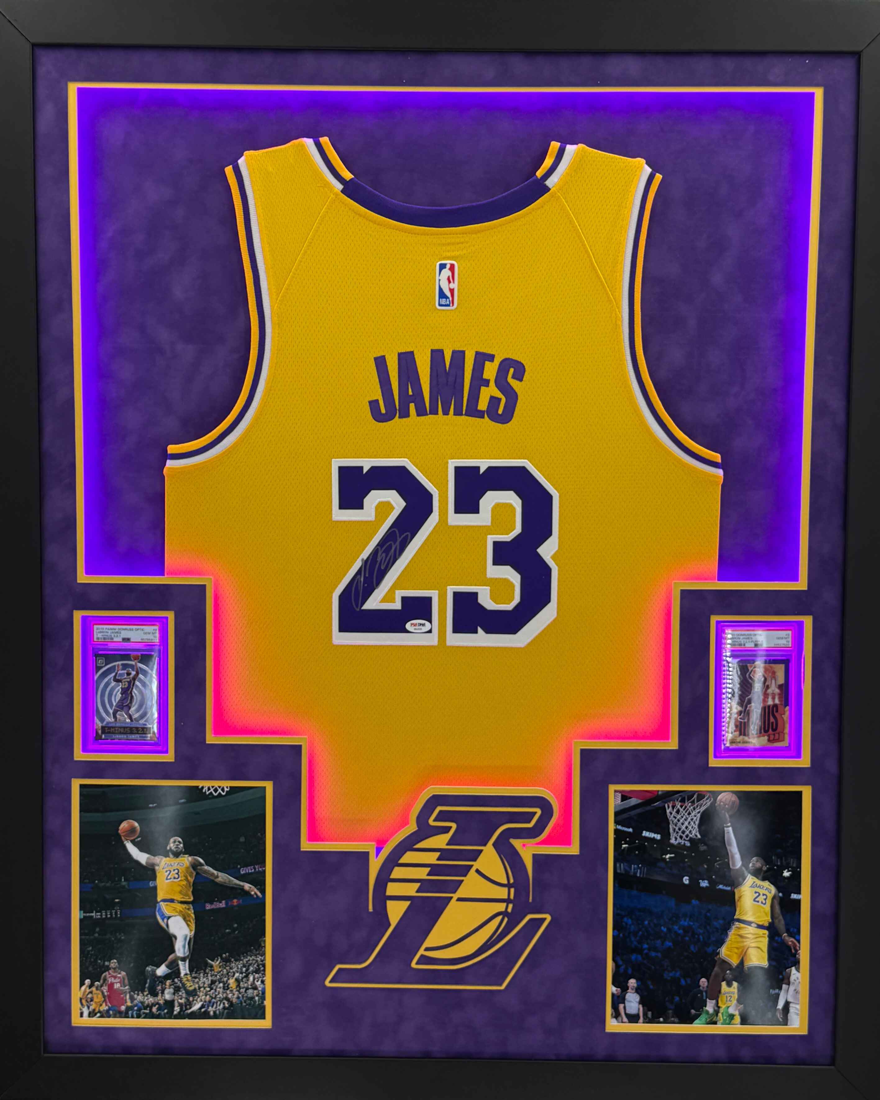 Los Angeles Lakers LeBron James Signed Jersey Framed