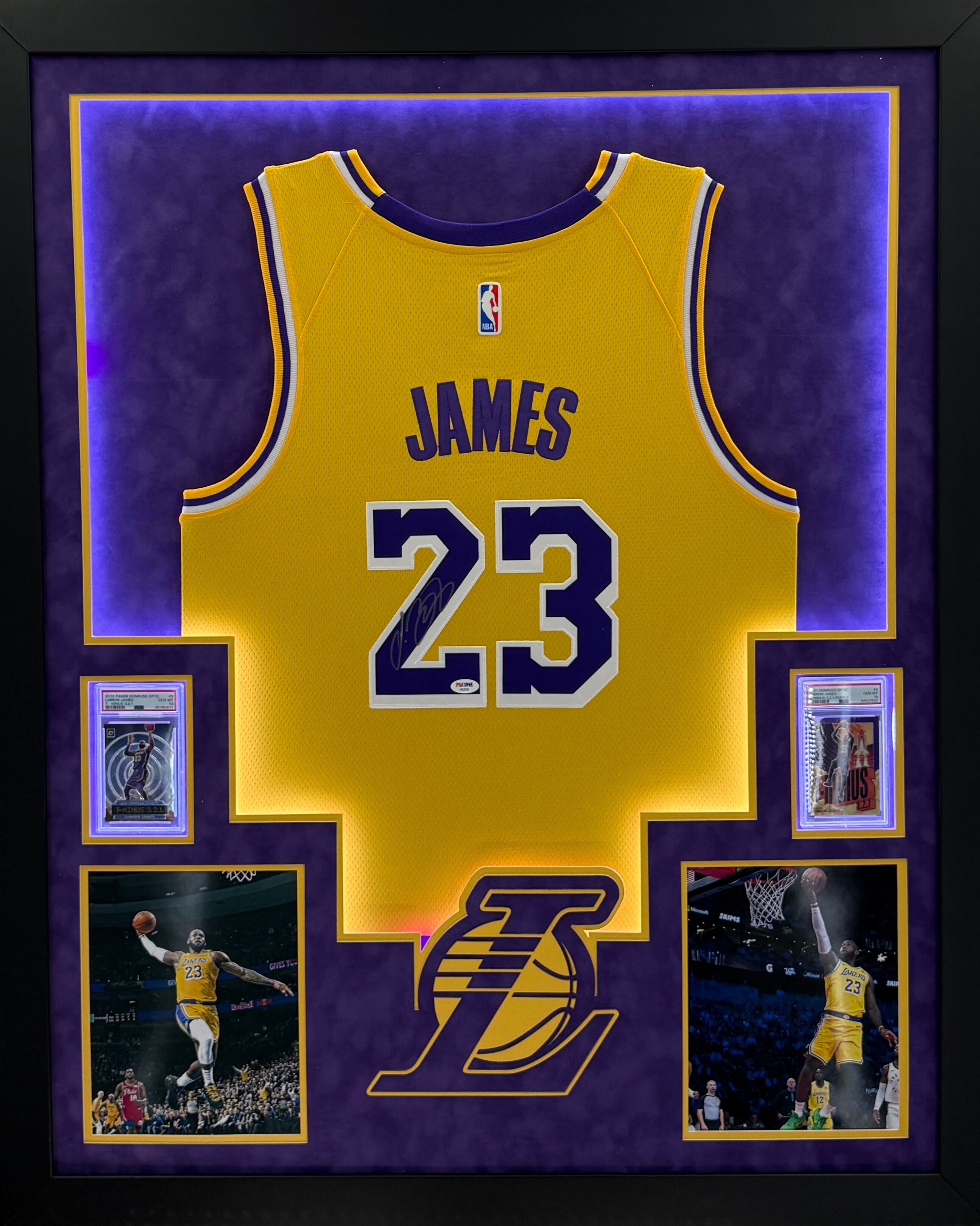 Los Angeles Lakers LeBron James Signed Jersey Framed