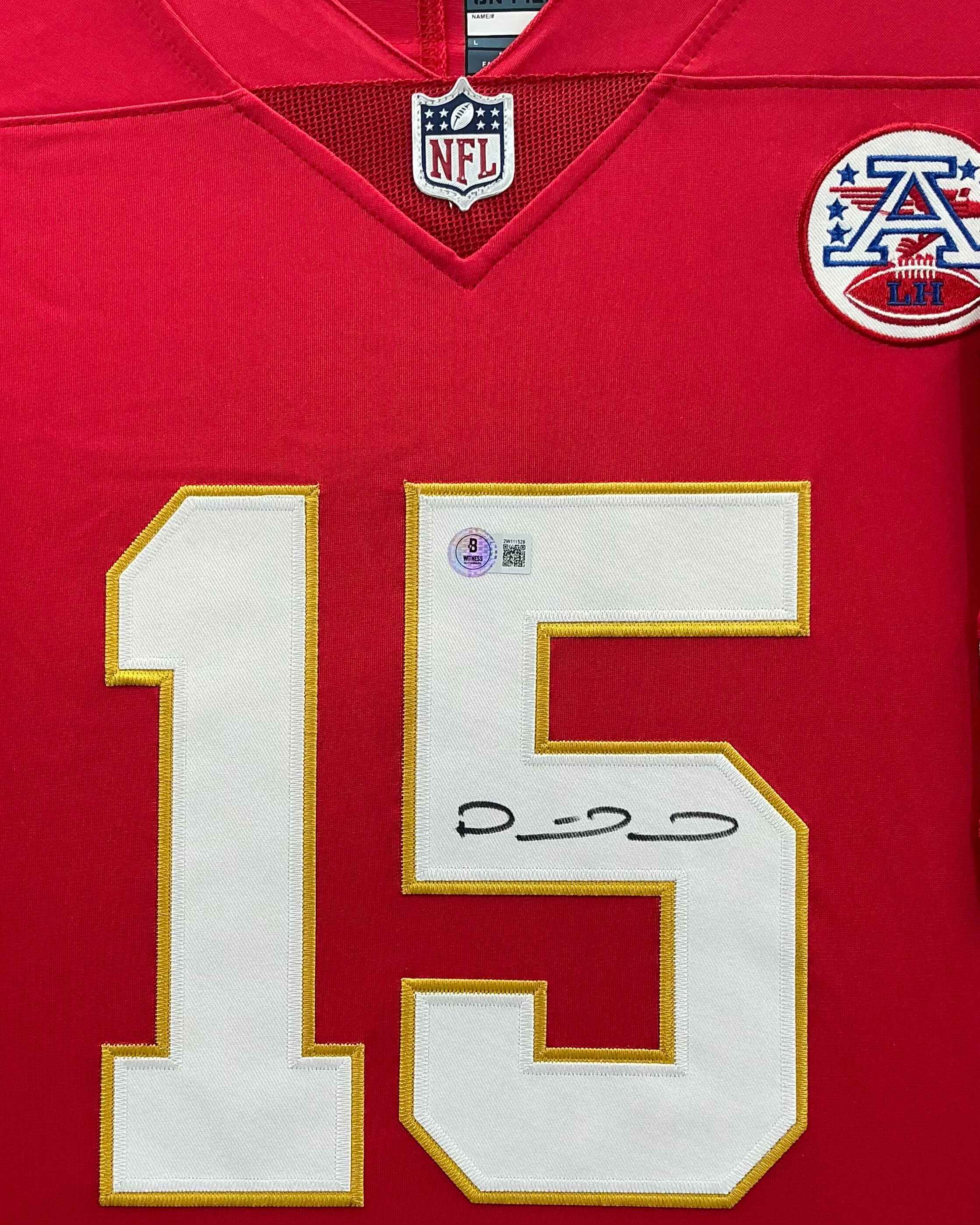Kansas City Chiefs Patrick Mahomes Signed Jersey Framed