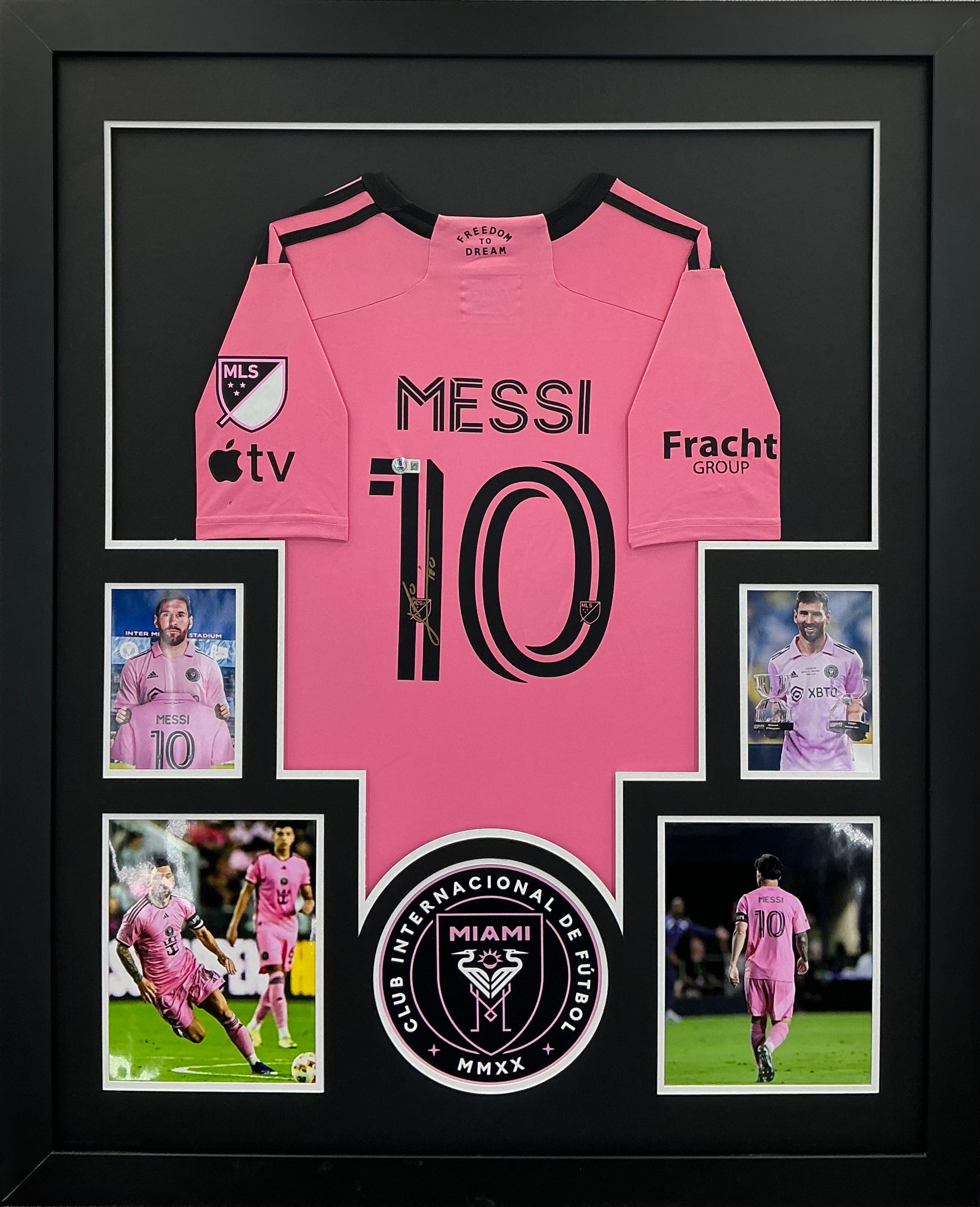 Inter Miami Lionel Messi Signed Jersey Framed