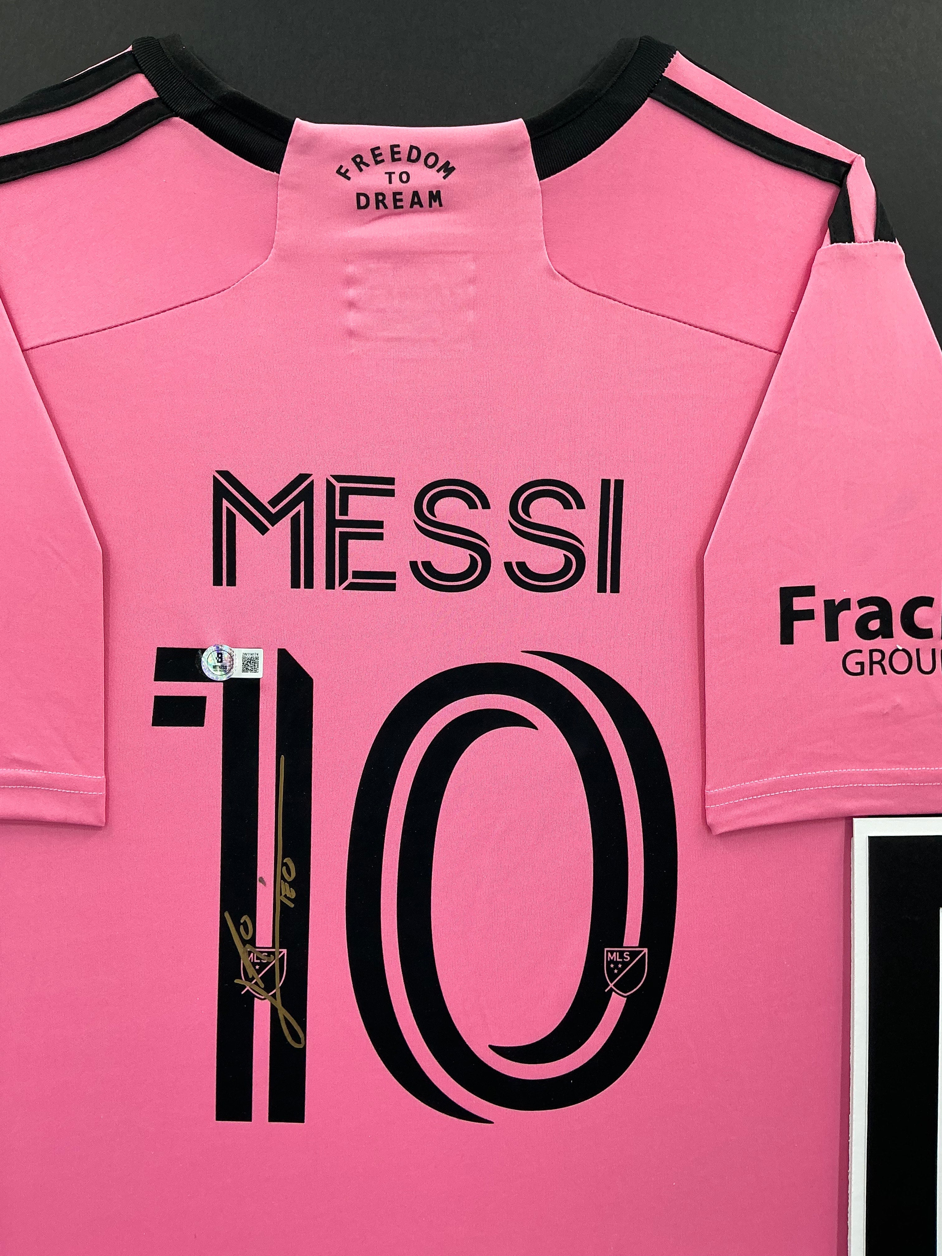 Inter Miami Lionel Messi Signed Jersey Framed