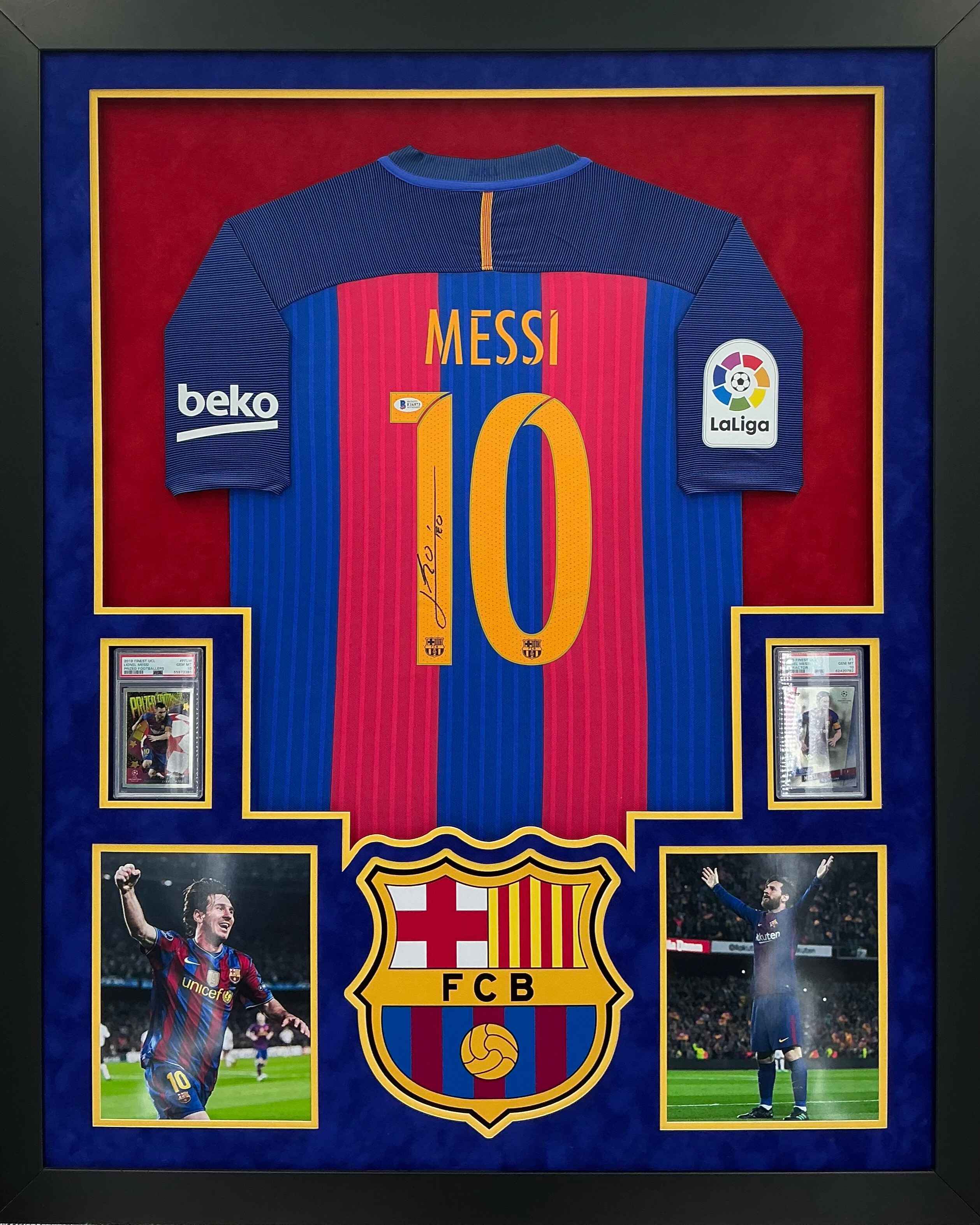 Barcelona Lionel Messi Signed Jersey Framed