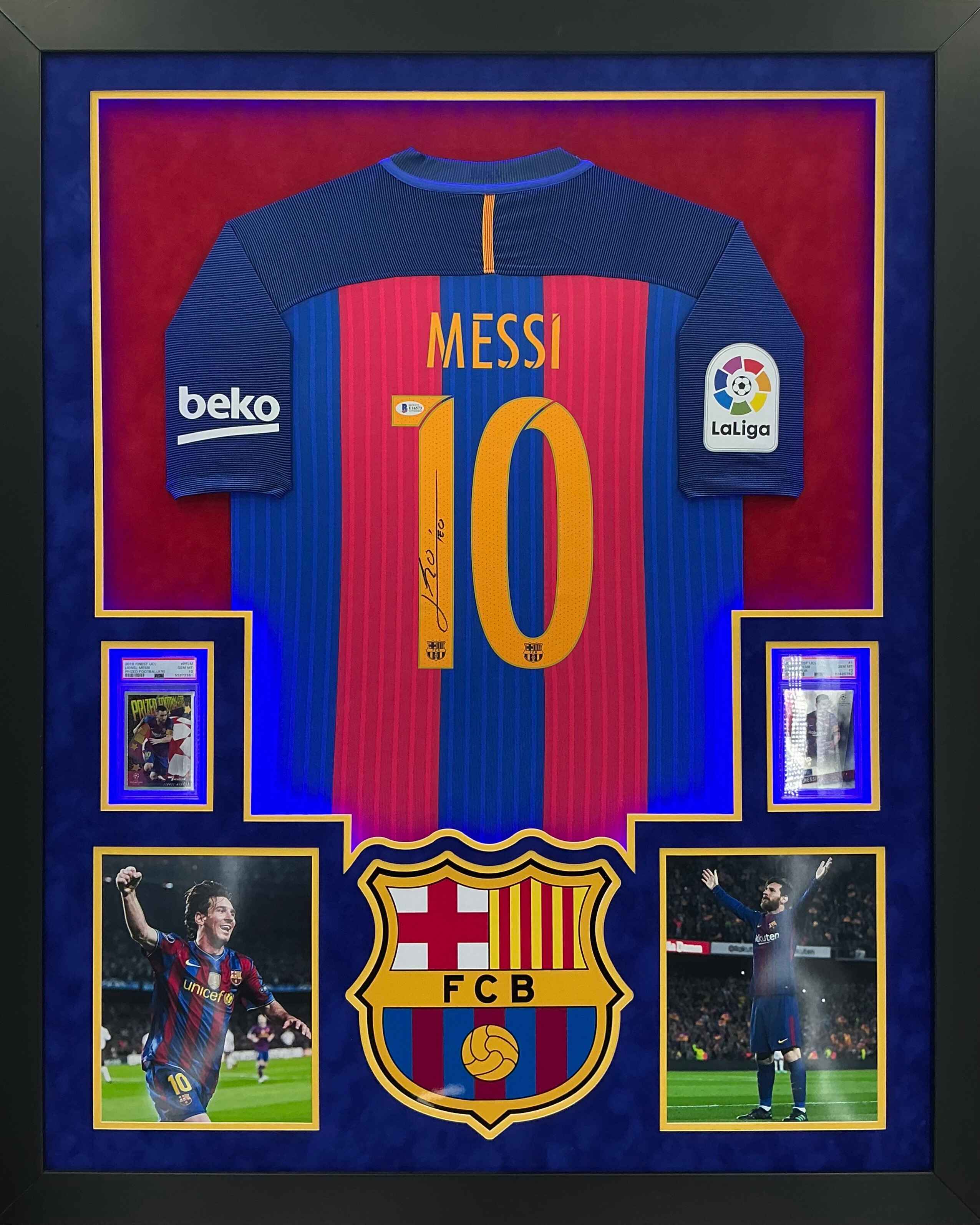 Barcelona Lionel Messi Signed Jersey Framed