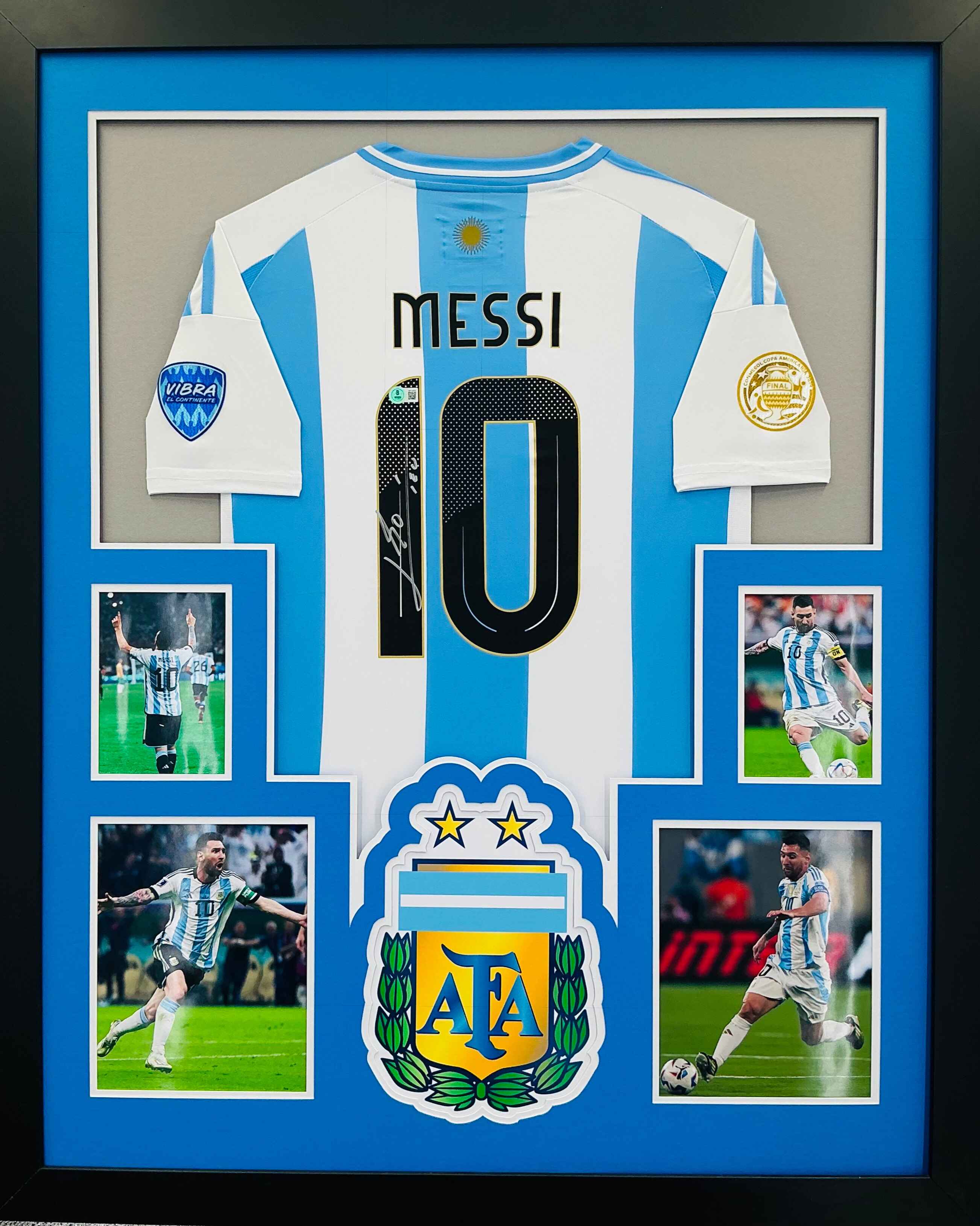 2024 Copa America Argentina Lionel Messi Signed Jersey Framed