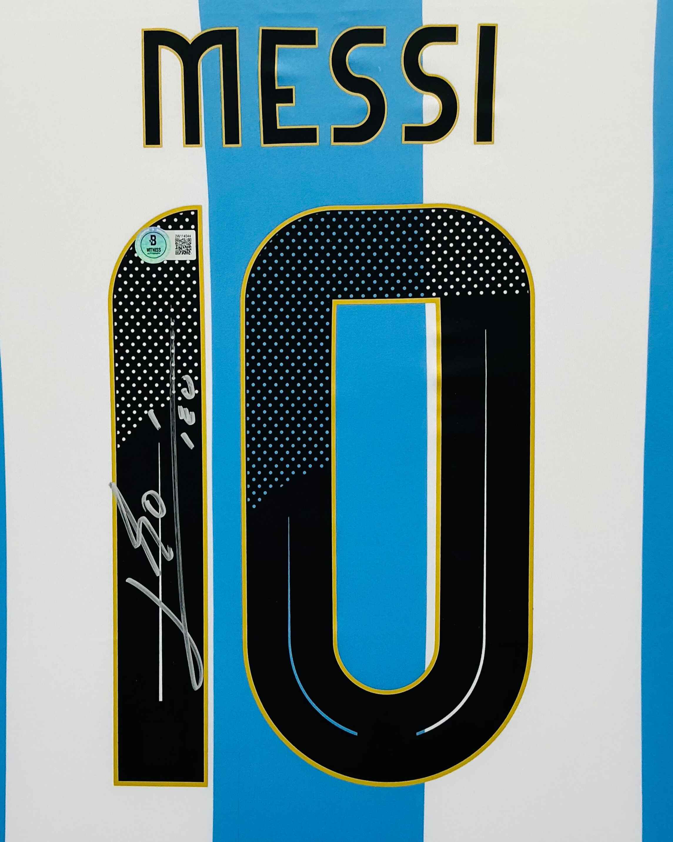 2024 Copa America Argentina Lionel Messi Signed Jersey Framed