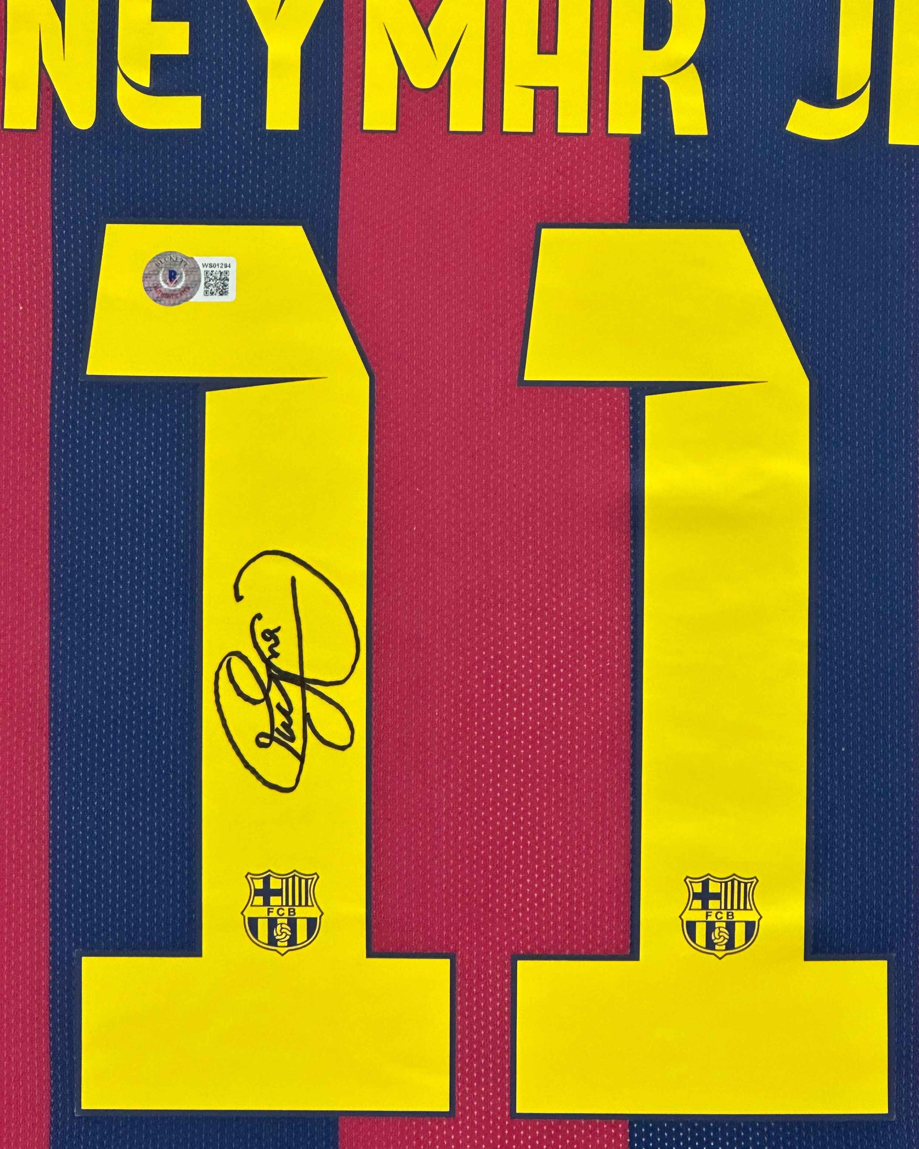 Barcelona Neymar Jr Signed Jersey Framed