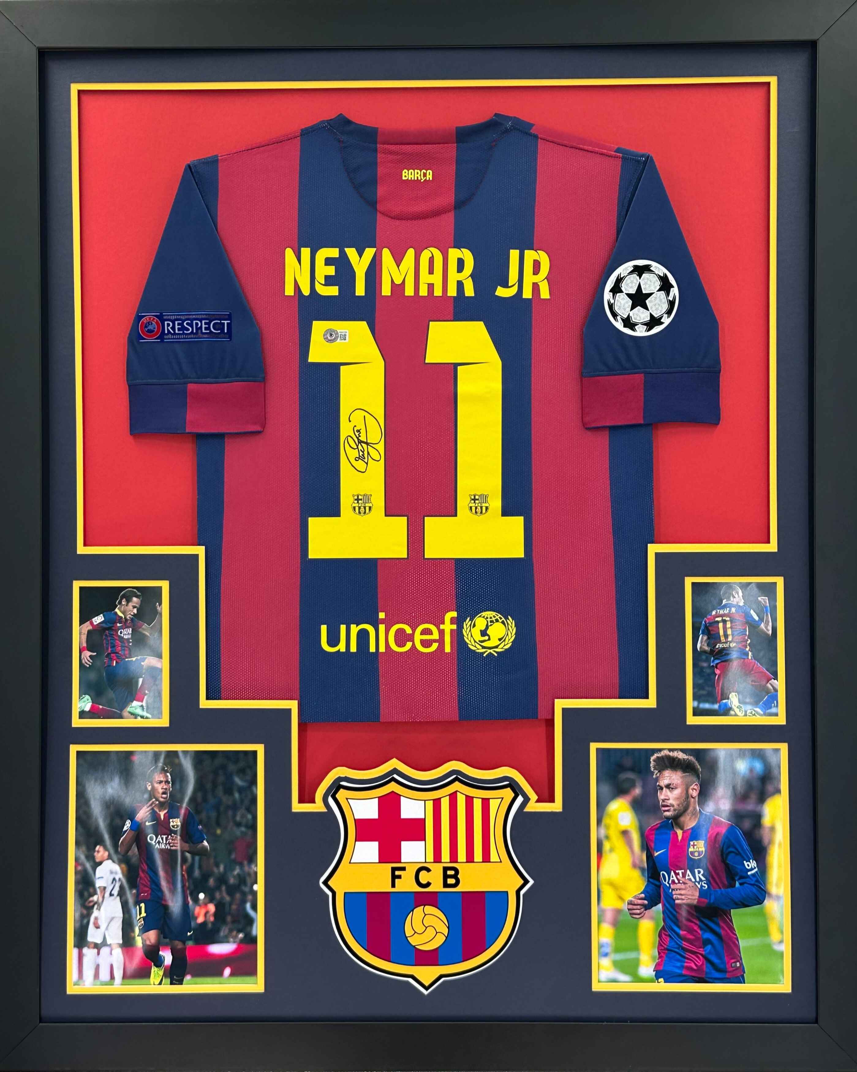 Barcelona Neymar Jr Signed Jersey Framed