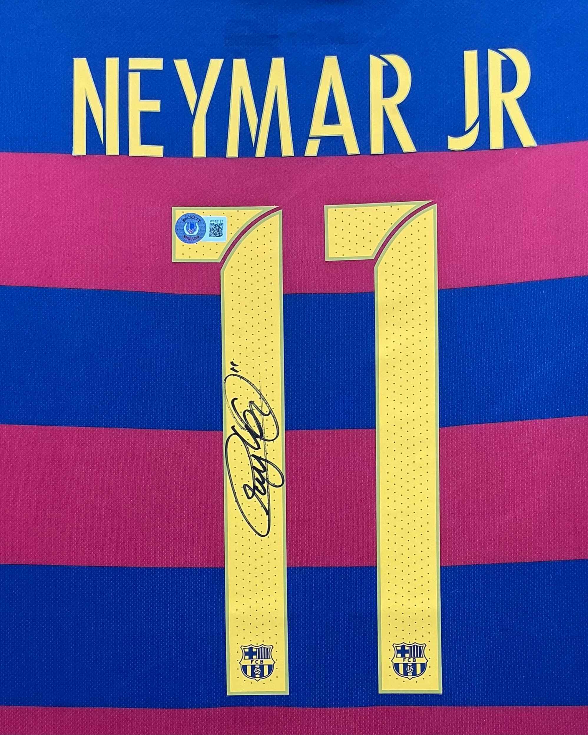 Barcelona Neymar Jr Signed Jersey Framed