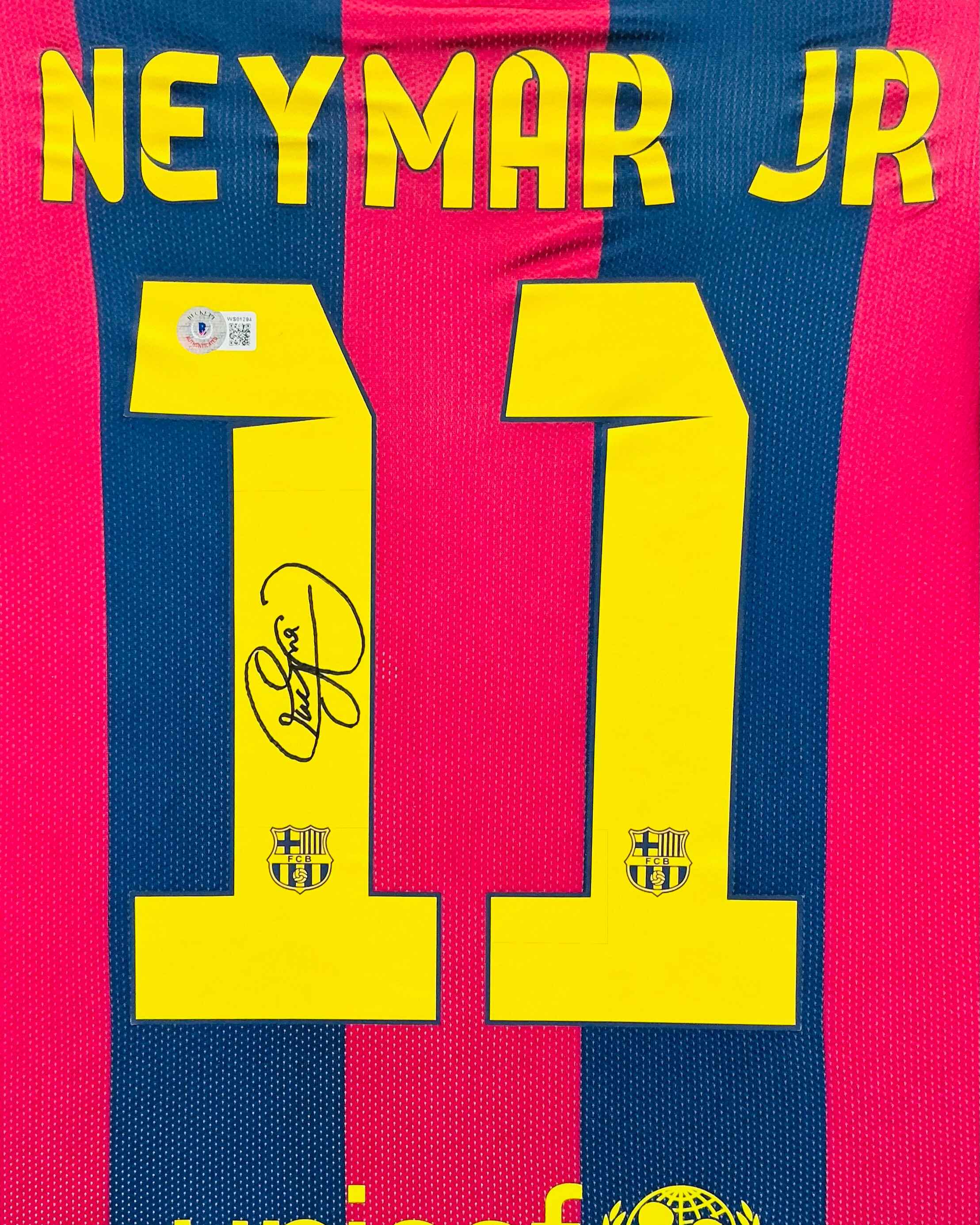 Barcelona Neymar Jr Signed Jersey Framed