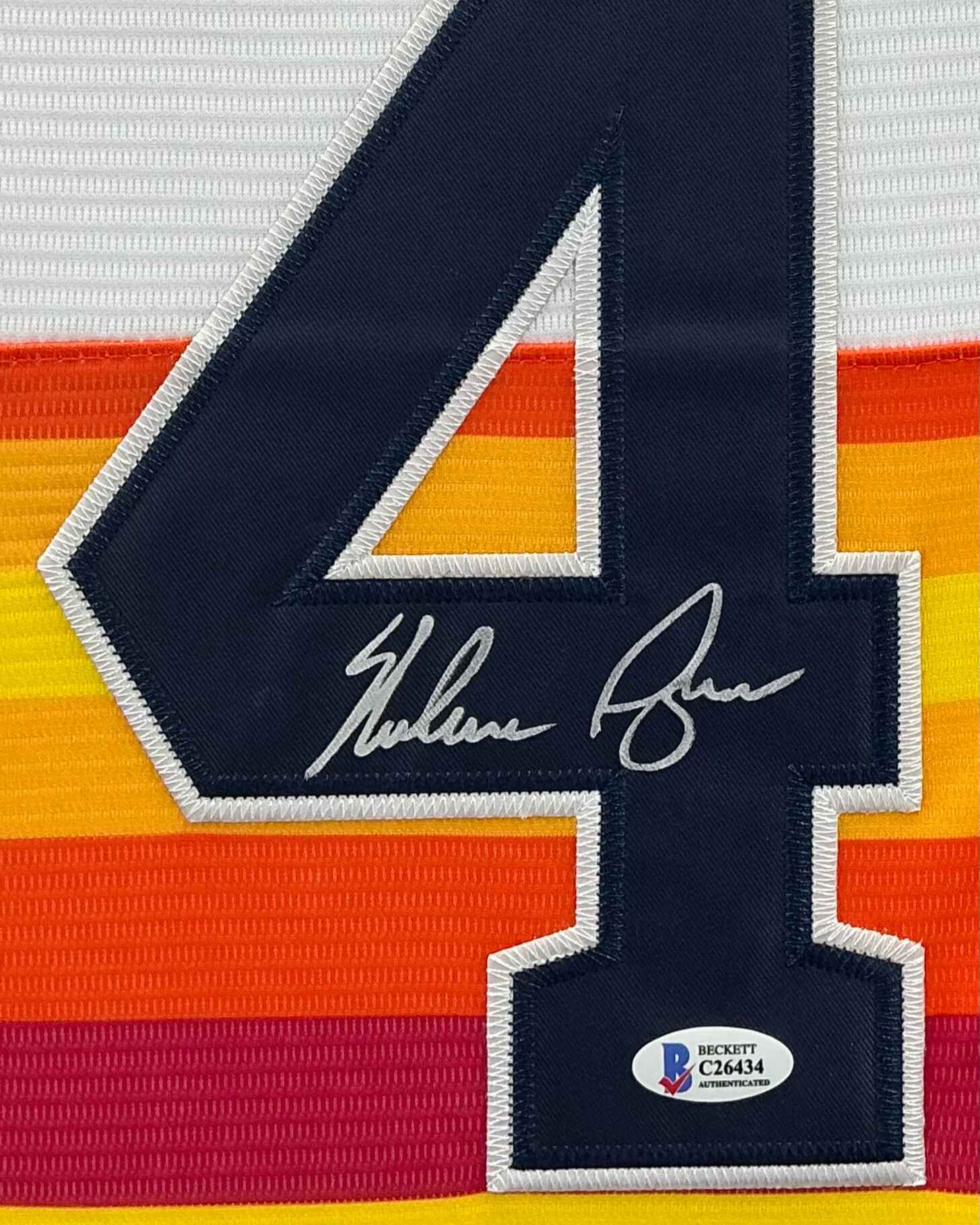 Houston Astros Nolan Ryan Signed Jersey Framed