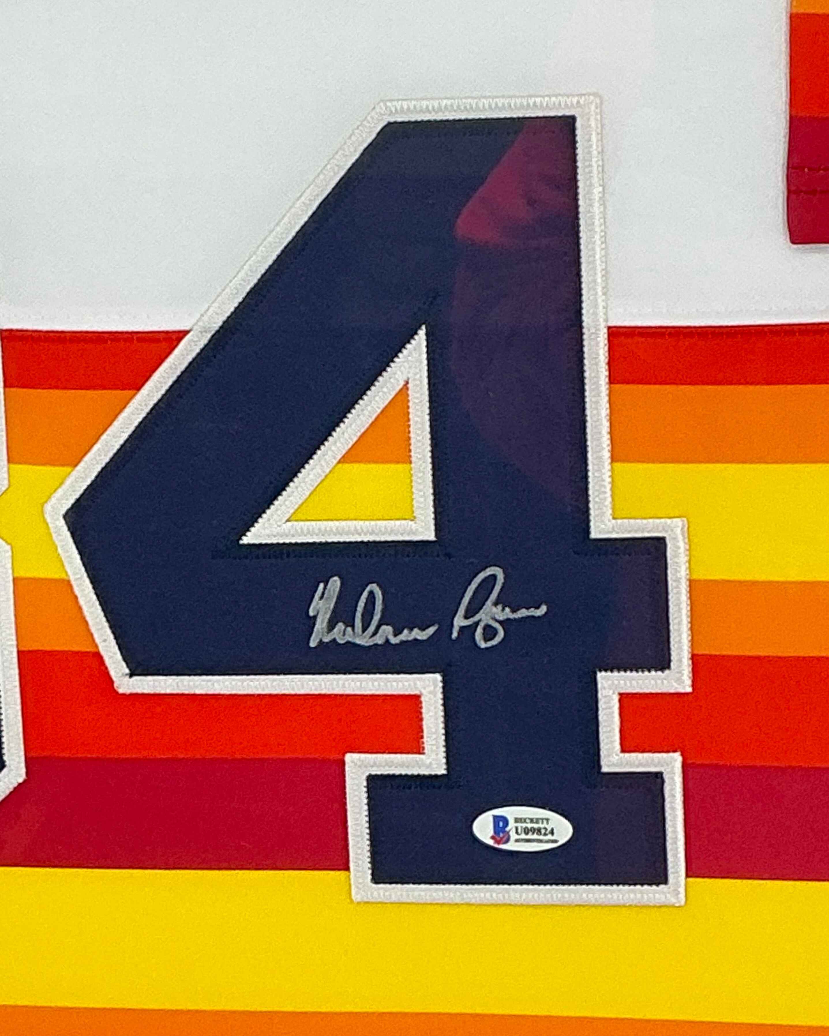 Houston Astros Nolan Ryan Signed Jersey Framed