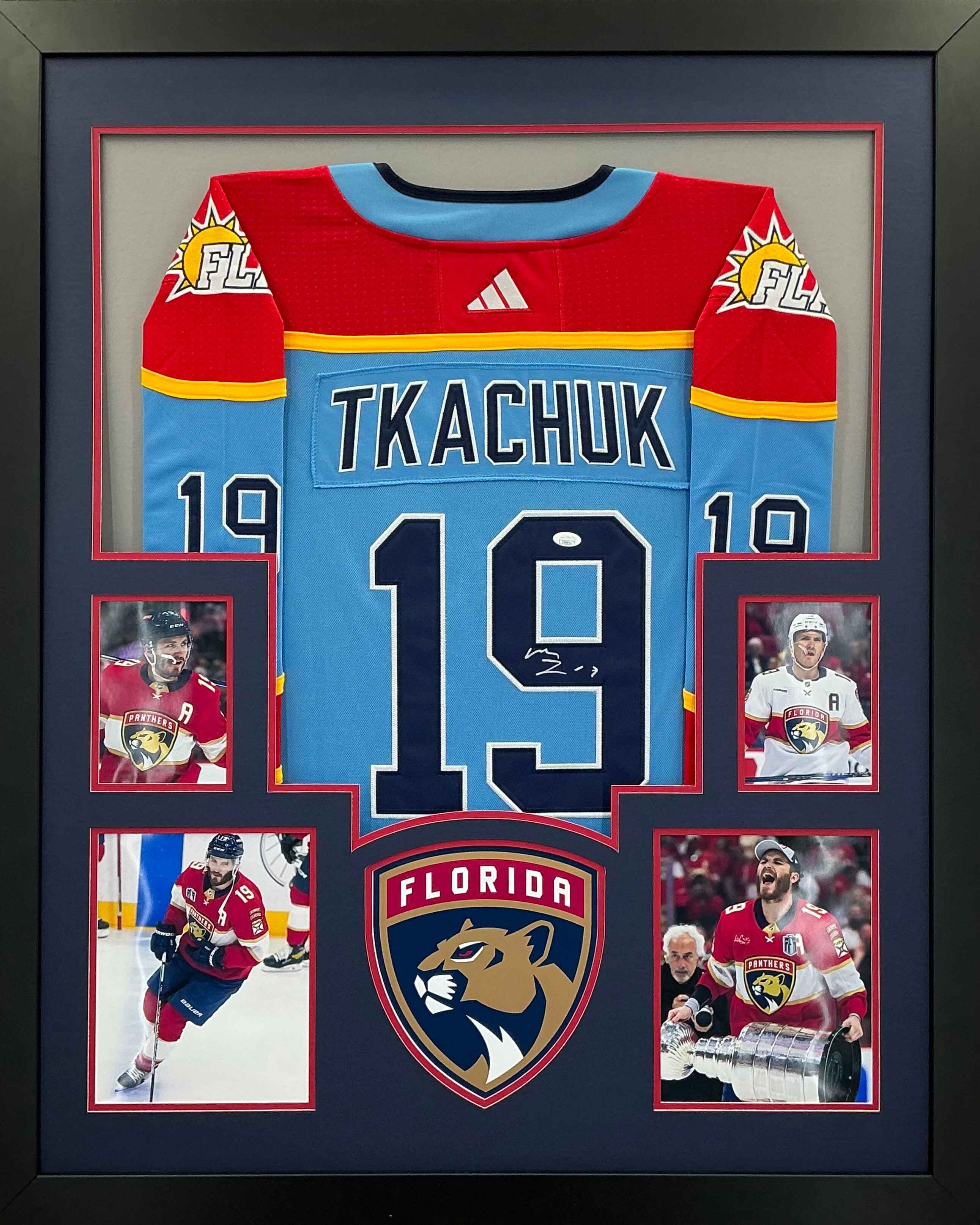 Florida Panthers Matthew Tkachuk Signed Jersey Framed