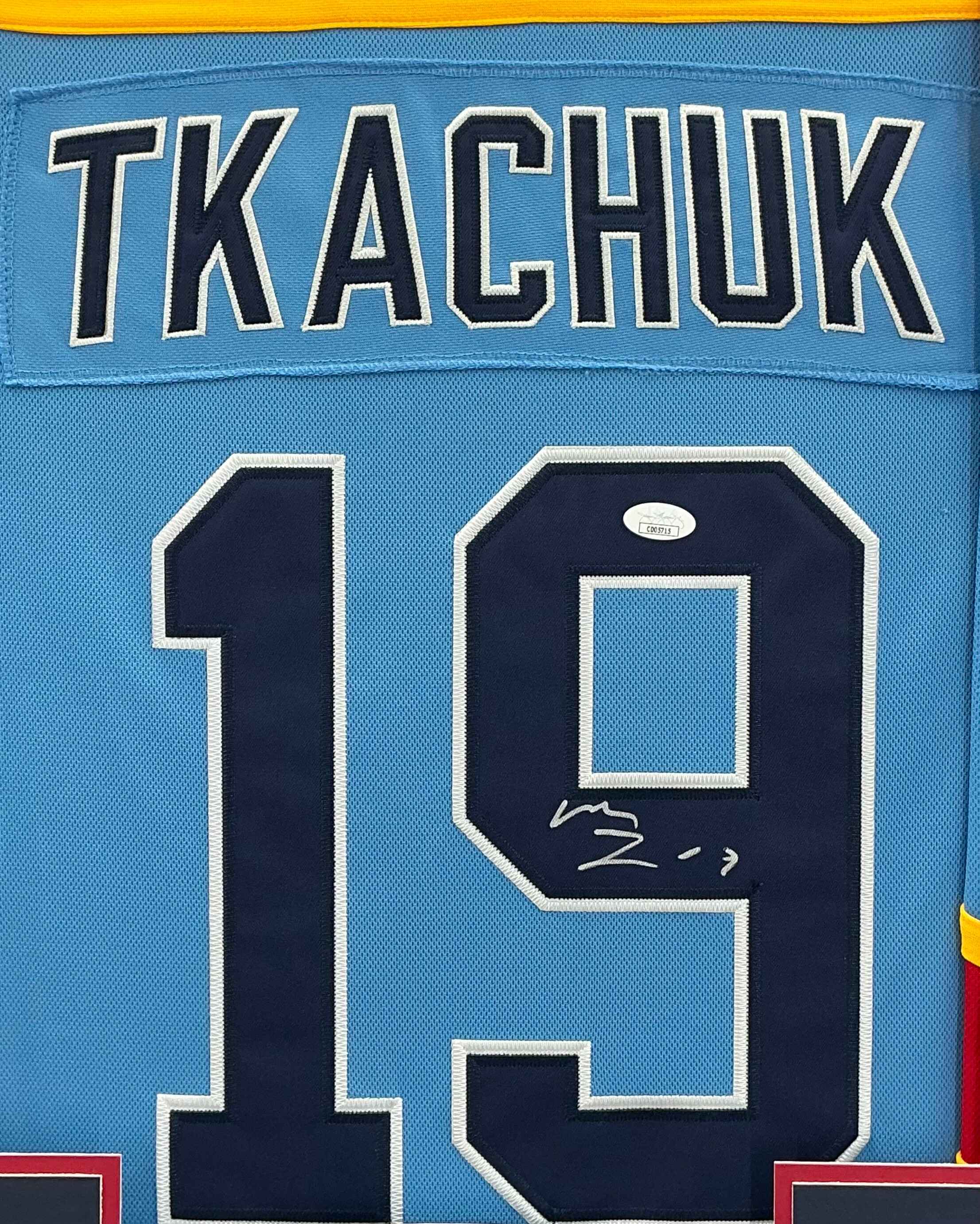 Florida Panthers Matthew Tkachuk Signed Jersey Framed