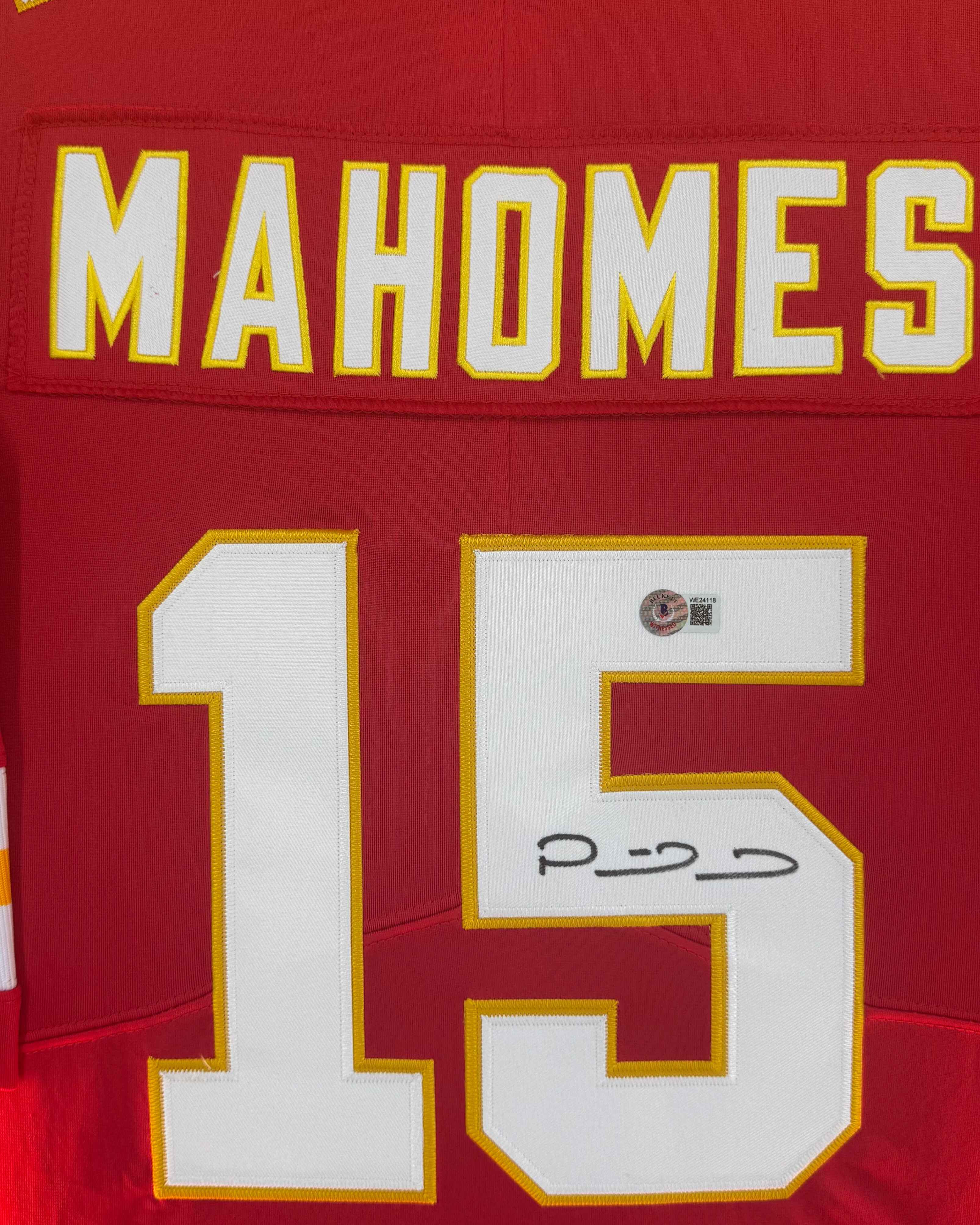 Kansas City Chiefs Patrick Mahomes Signed Jersey Framed