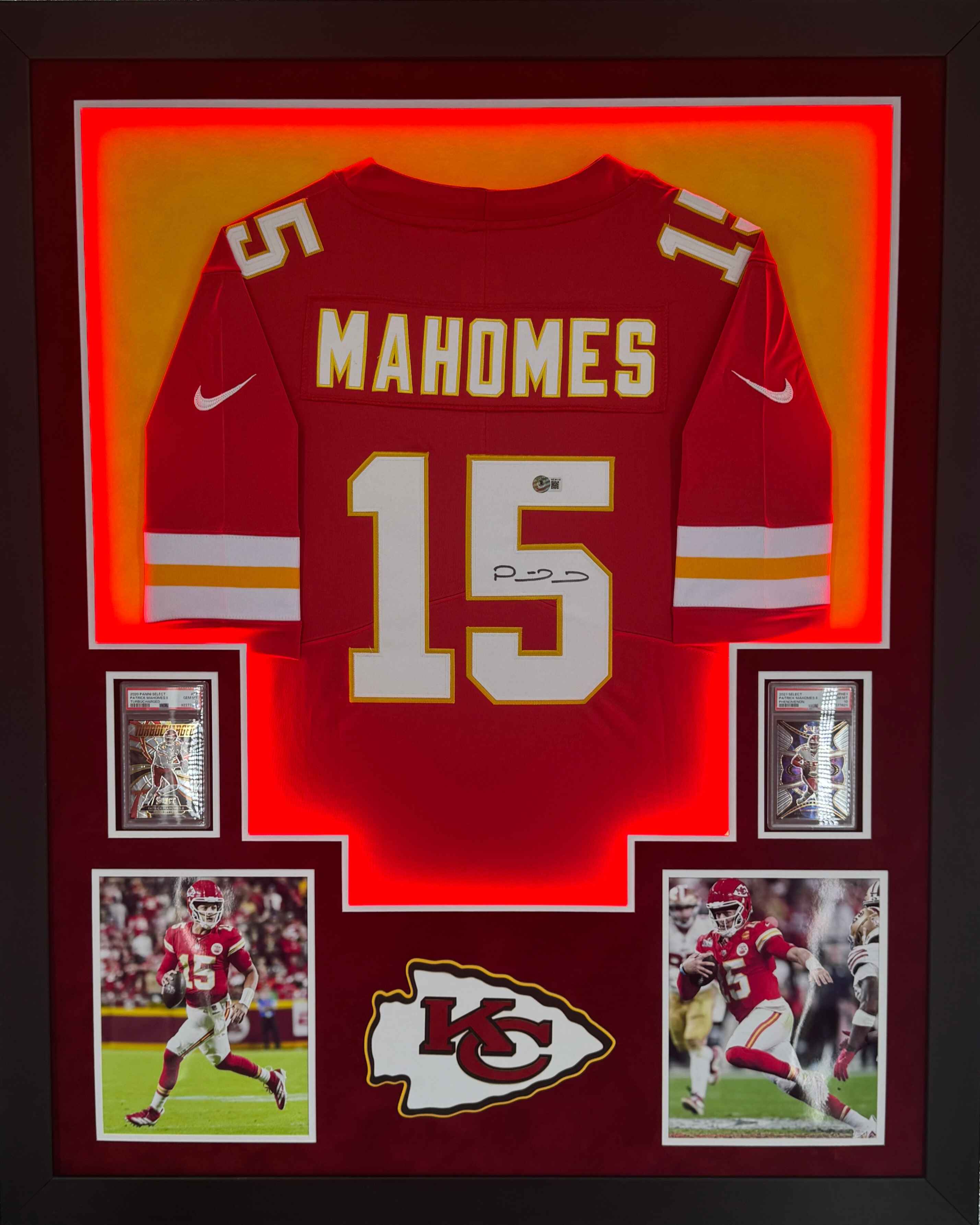 Kansas City Chiefs Patrick Mahomes Signed Jersey Framed